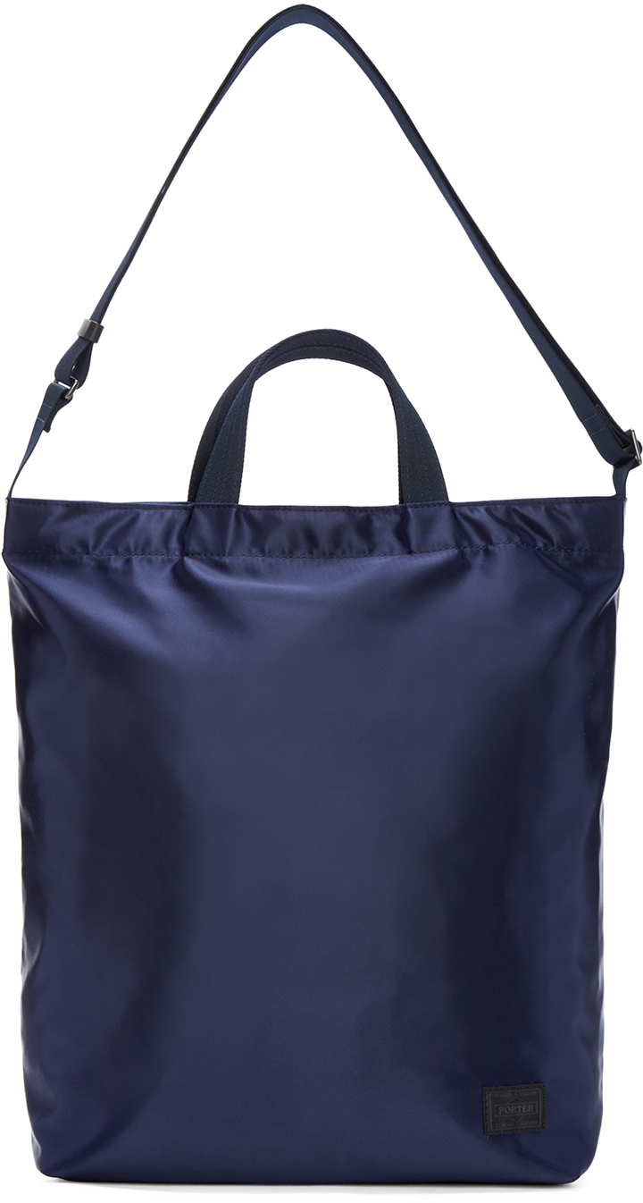 Porter Indigo Satin Focus Two Way Tote Bag in Blue for Men (indigo) | Lyst