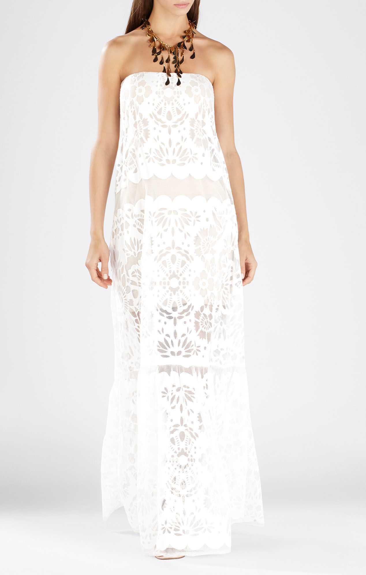 gown with ruffle bottom