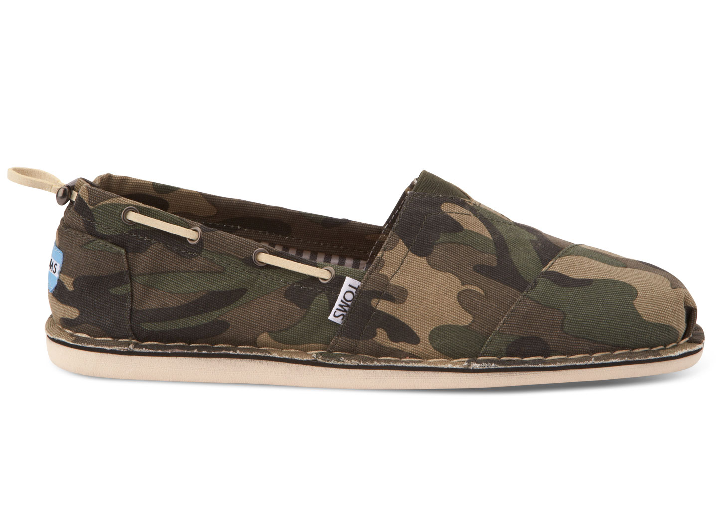 TOMS Washed Camo Mens Biminis in Army 