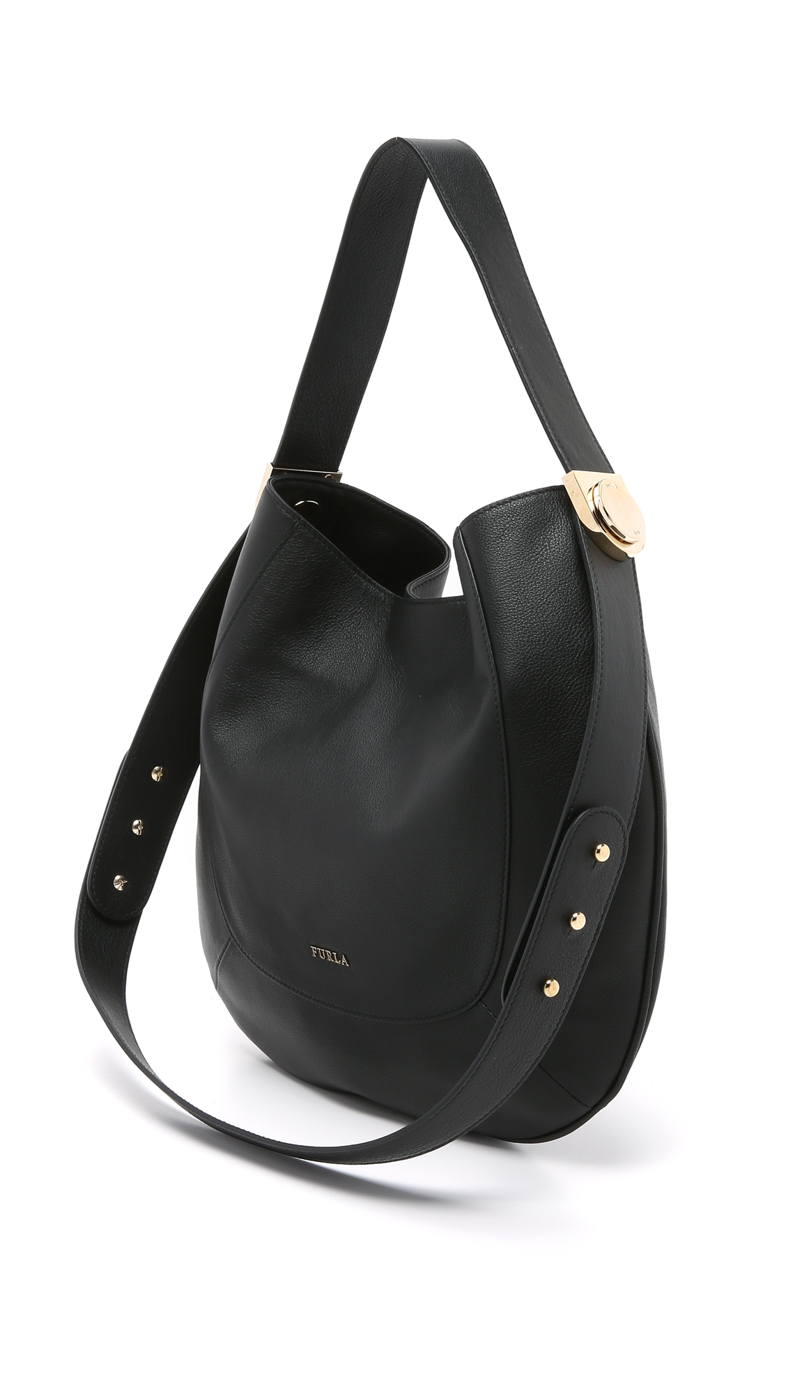 Furla Luna Hobo Bag in Black | Lyst