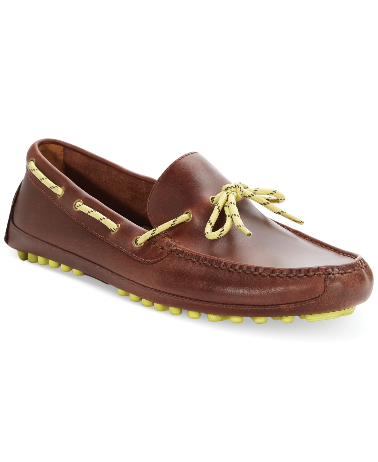Cole haan Grant Leather Drivers in Brown for Men Lyst