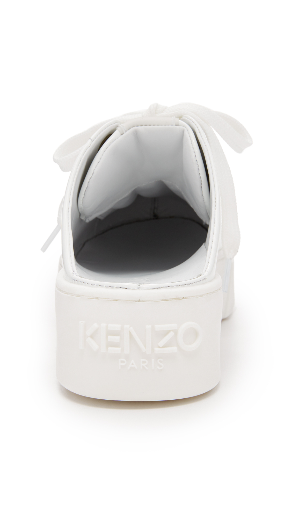 KENZO Platform Sneaker Slides in White | Lyst