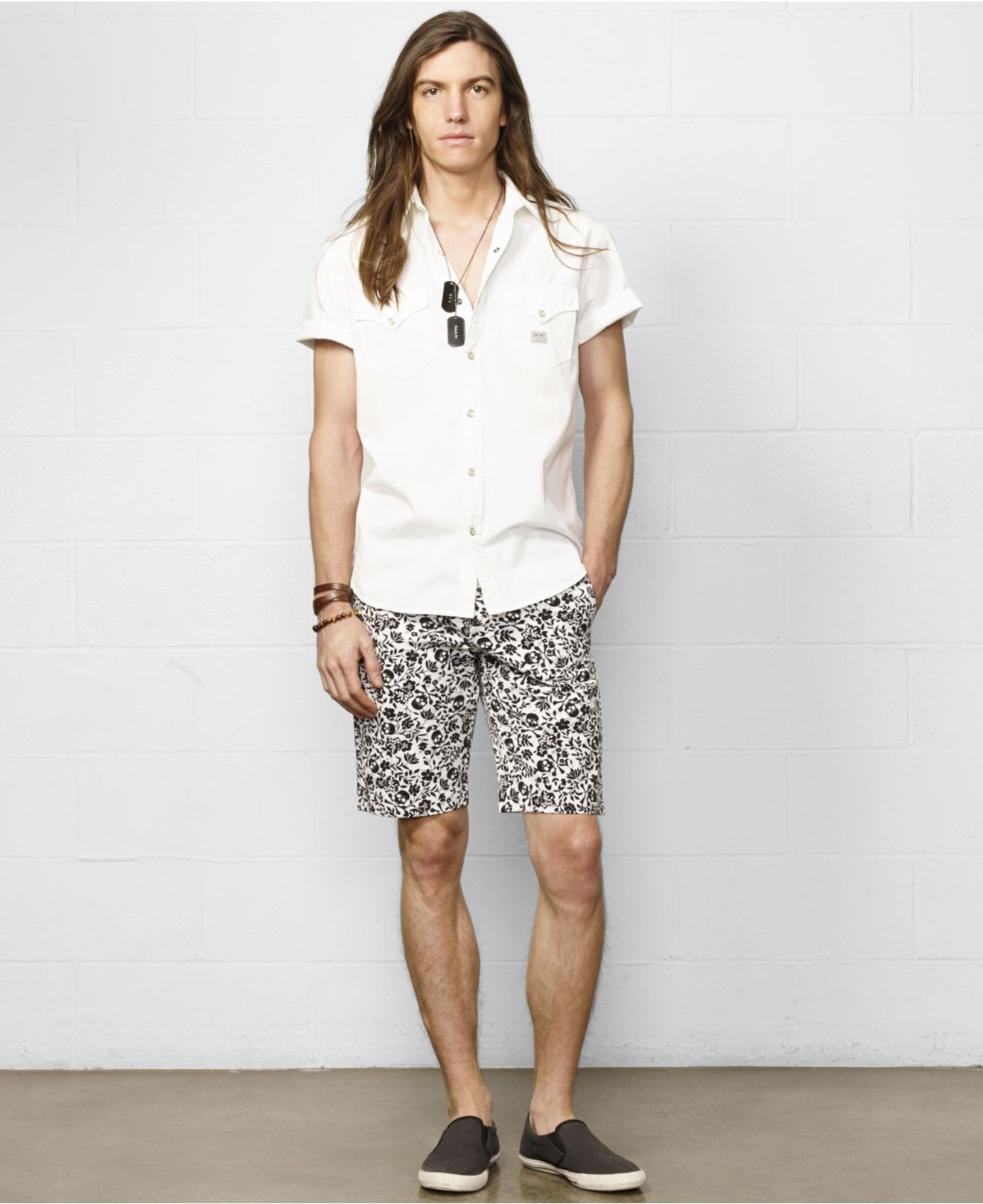 Ralph Lauren Twill Skullprint Shorts 