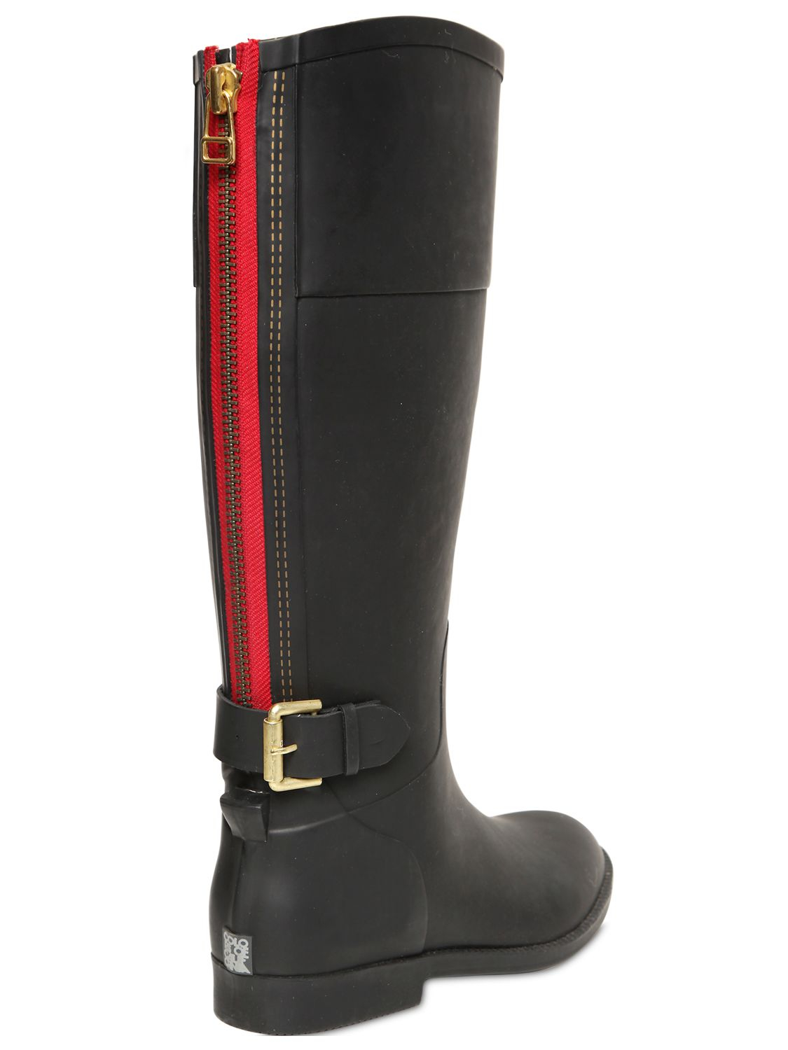 Colors Of California 20mm Natural Rubber Riding Boots in Black/Red