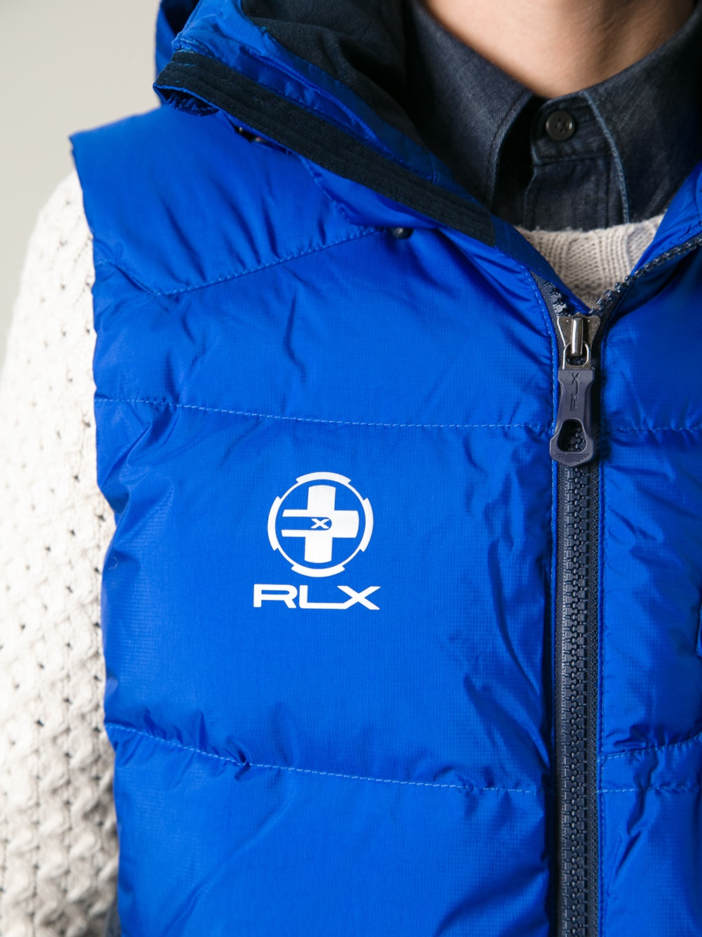 RLX Ralph Lauren Padded Gilet in Blue for Men - Lyst