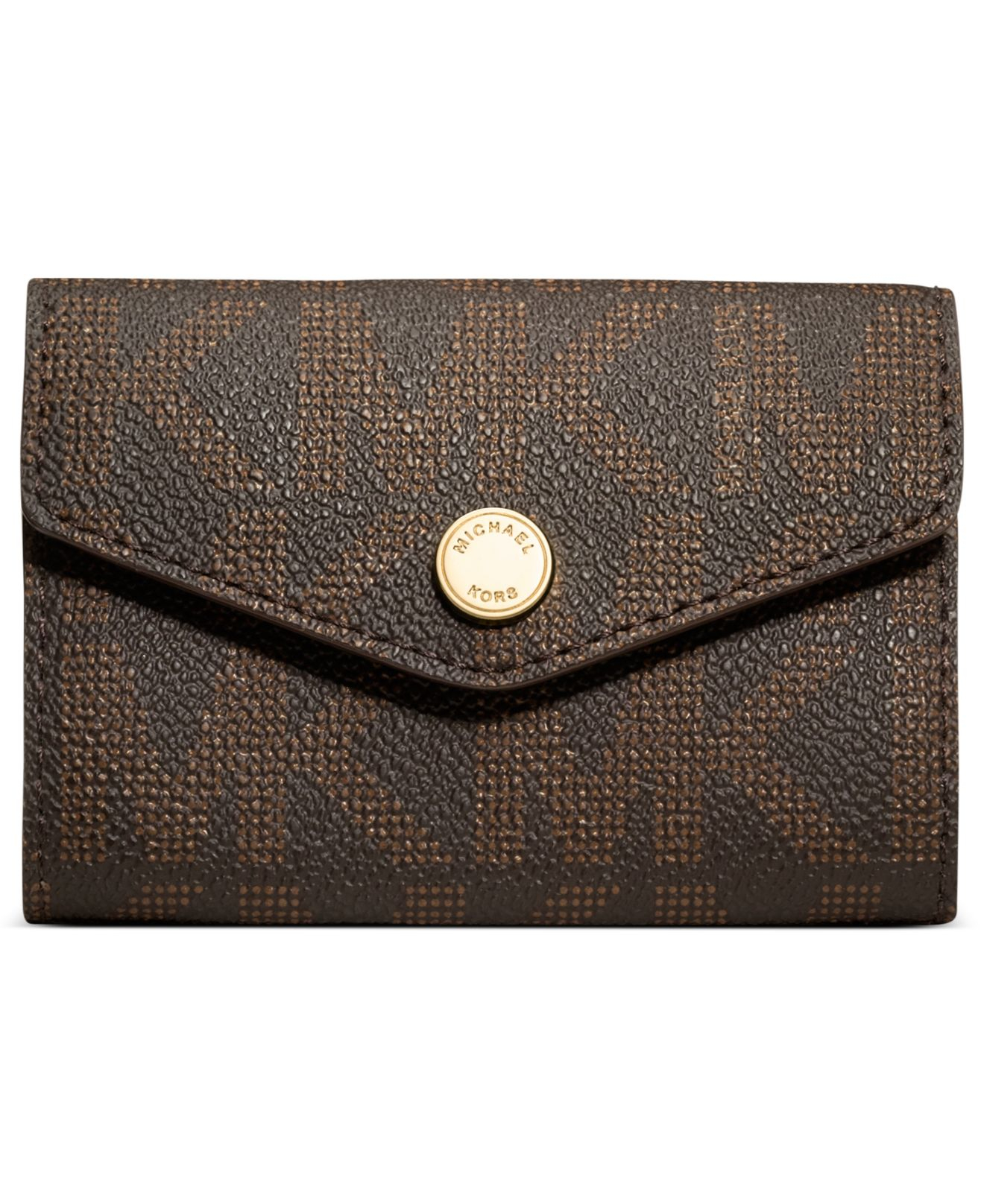 Michael Kors Mk Signature Coin Purse in Brown - Lyst