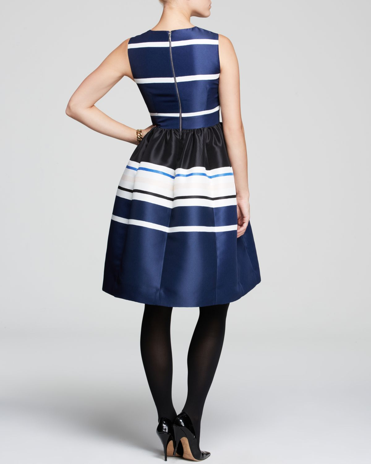 Lyst Kate Spade New York Holiday Stripe Dress In Blue Gallery