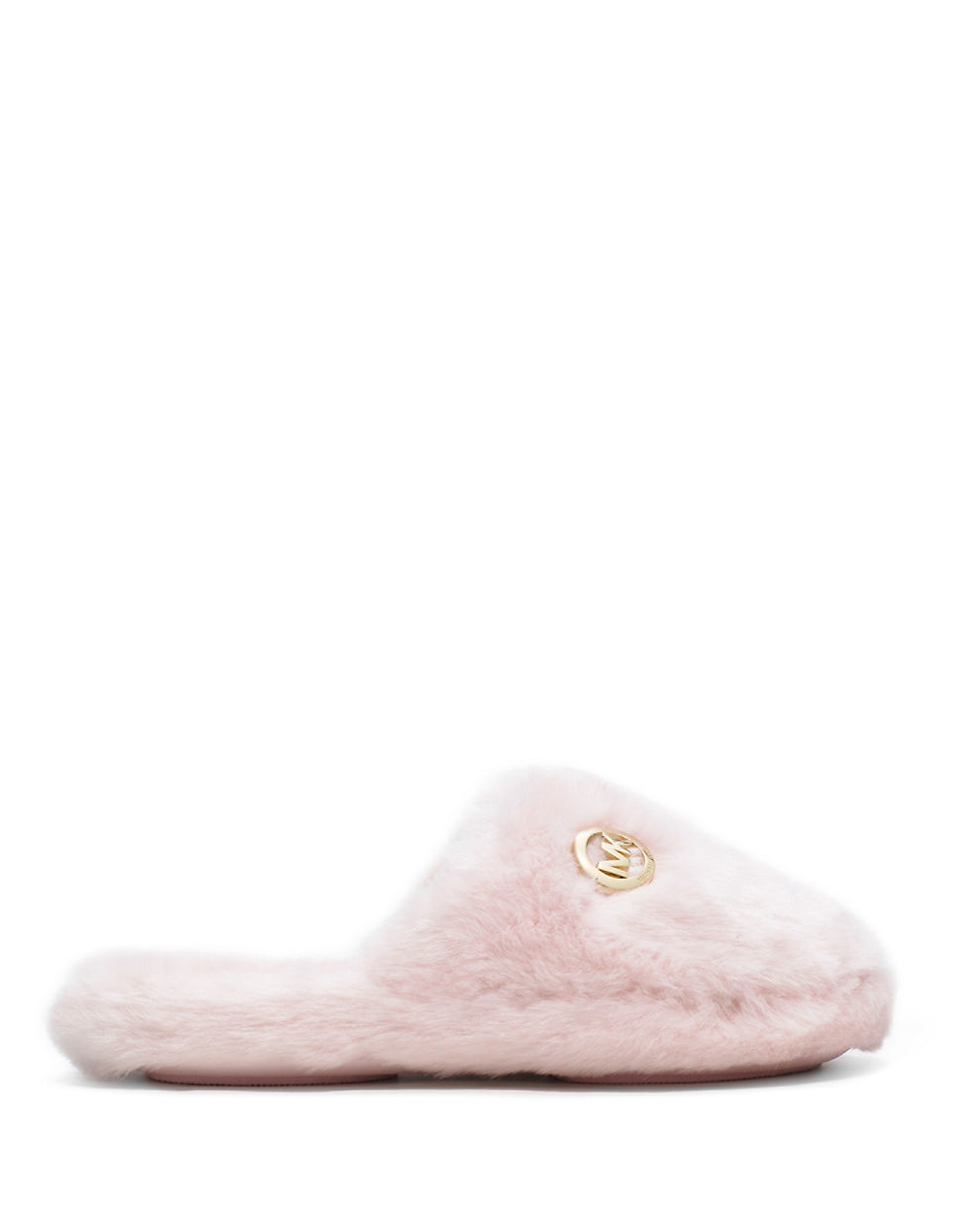 MICHAEL Michael Kors Jet Ski MK Faux-Fur Slippers in Pink - Lyst