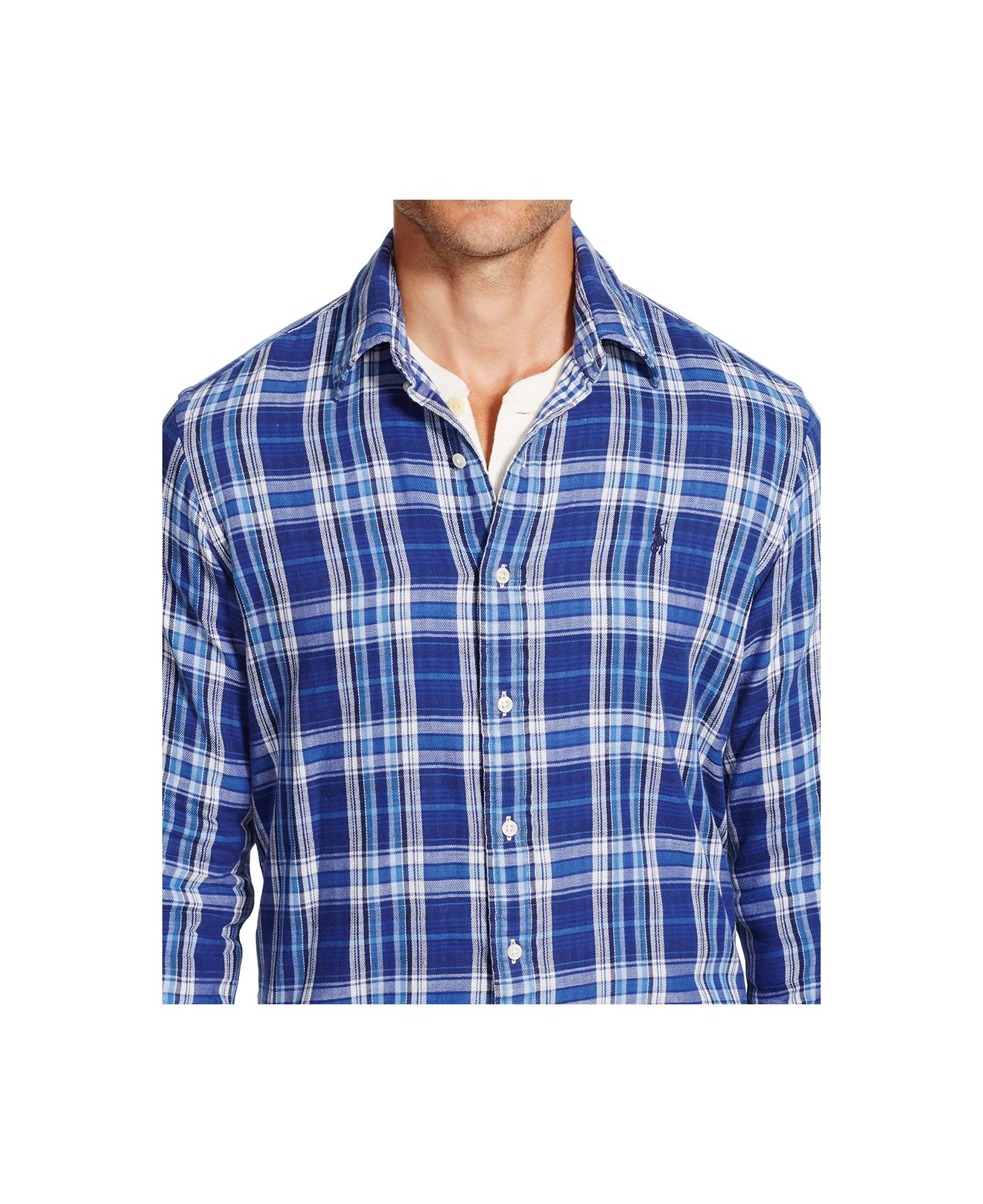 Polo Ralph Lauren Denim Men's Plaid Shirt in Dark Blue (Blue) for 