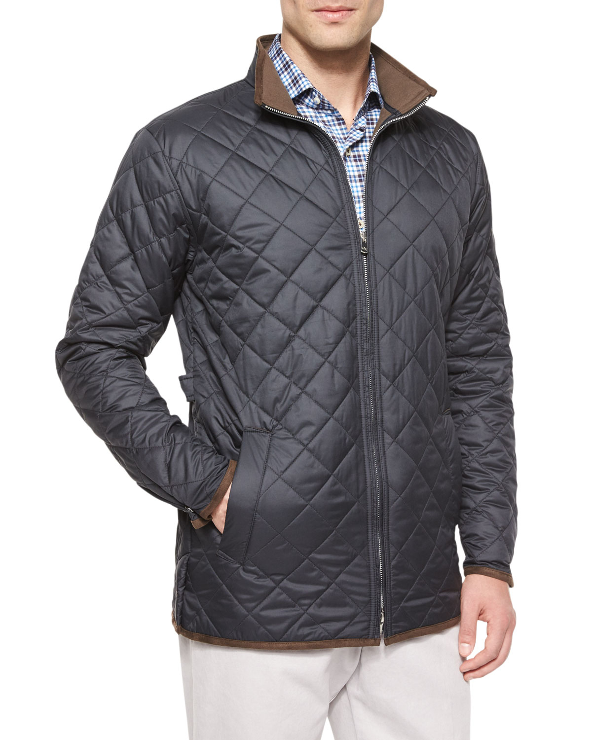 Peter millar Chesapeake Lightweight Quilted Jacket in Black for Men Lyst