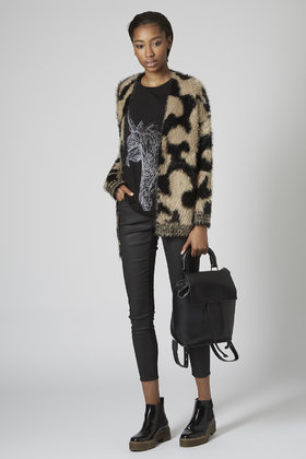 topshop leopard print cardigan
