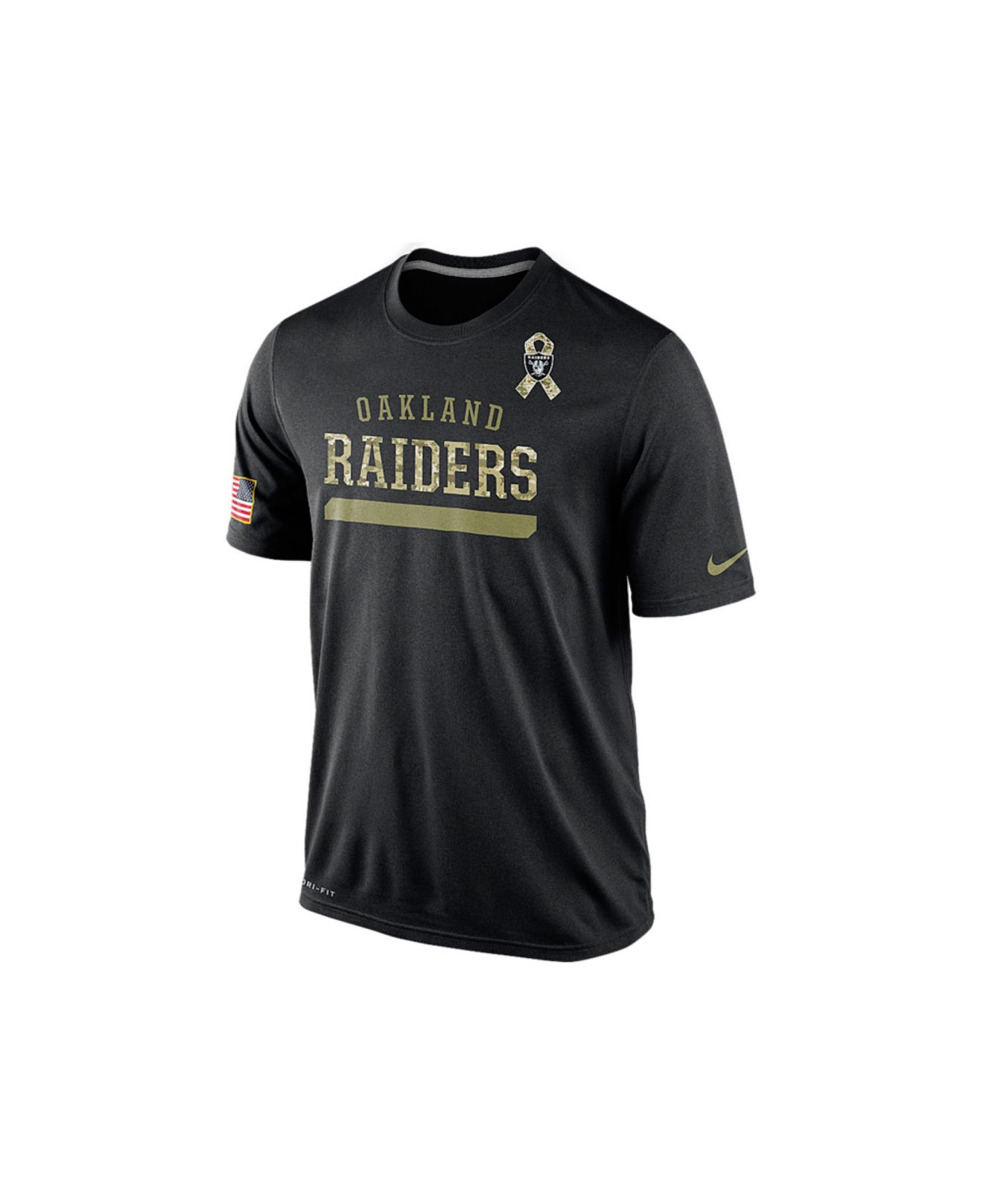 Nike Men'S Short-Sleeve Oakland Raiders Salute To Service Legend T ...