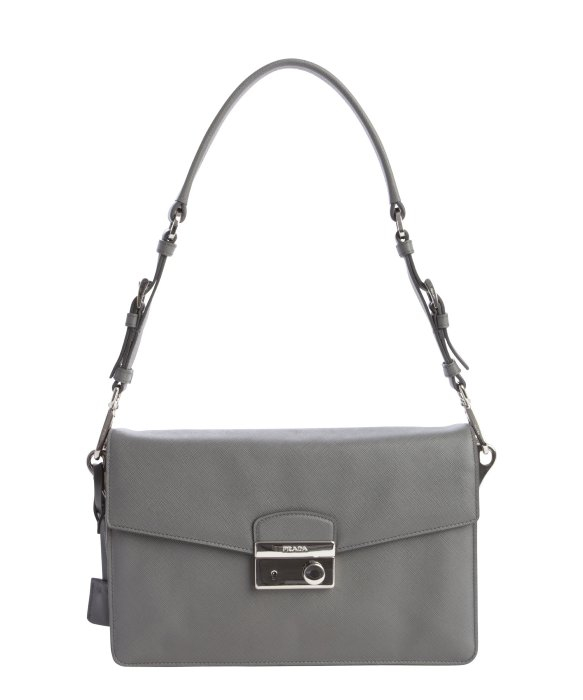 Prada Marble Grey Leather Convertible Clutch Bag in Gray (grey) | Lyst  
