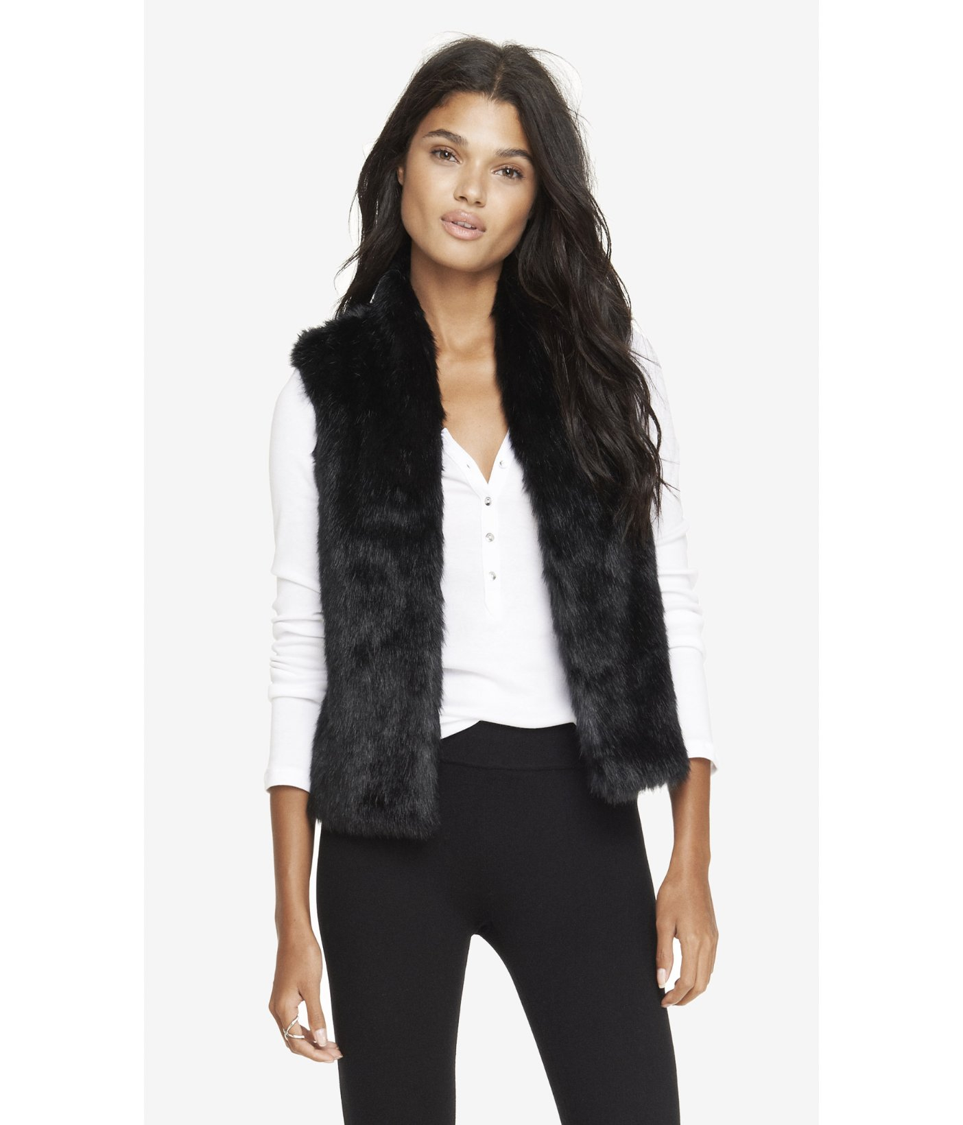 Black faux vest Clearance