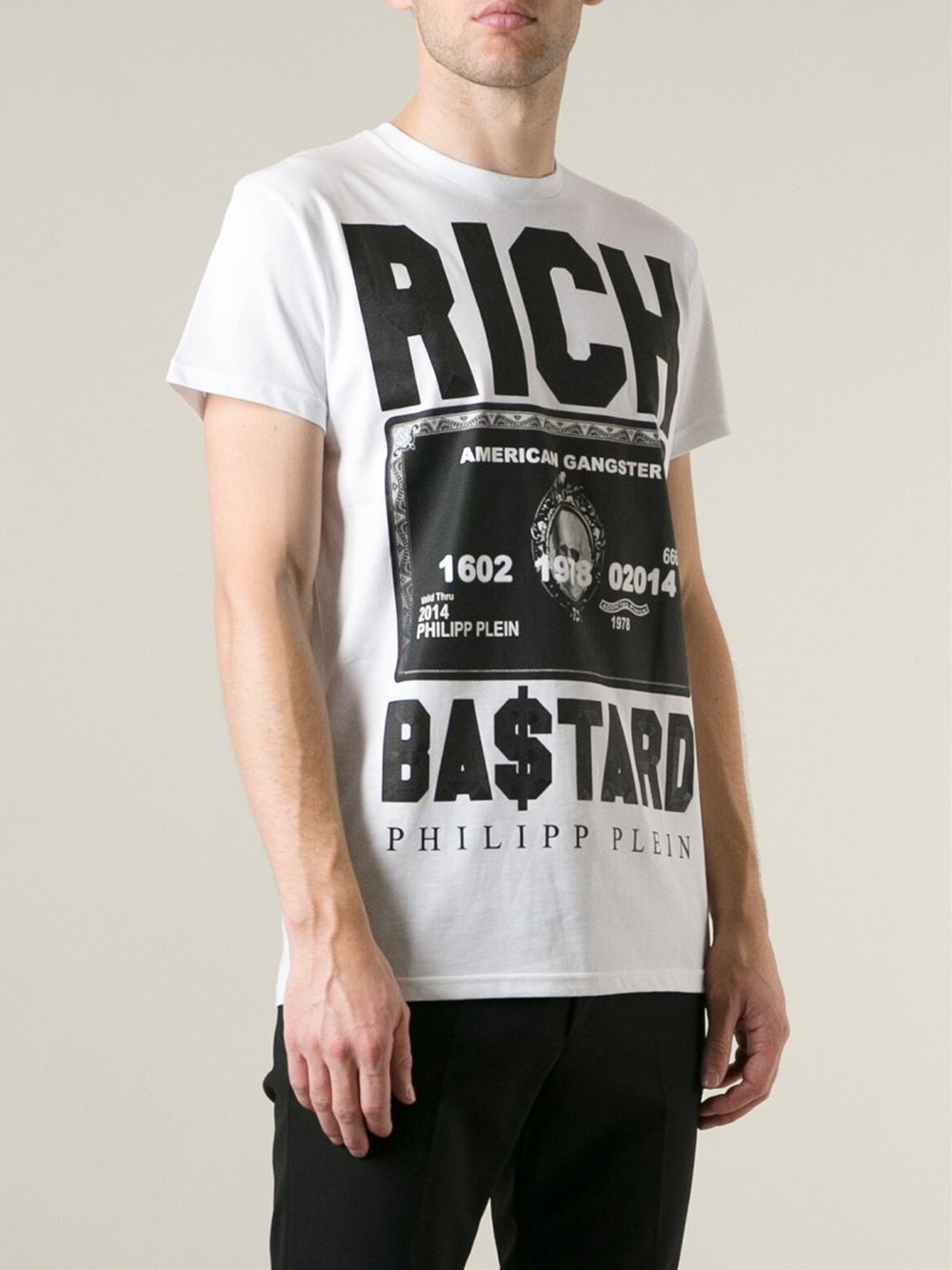 Philipp Plein 'Rich Bastard' T-Shirt in White for Men | Lyst