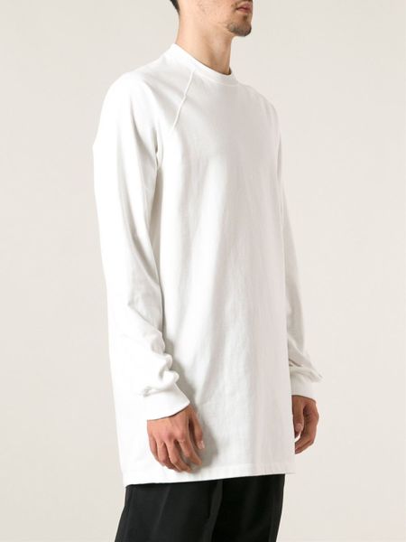 Rick Owens Oversized Sweatshirt in White for Men | Lyst