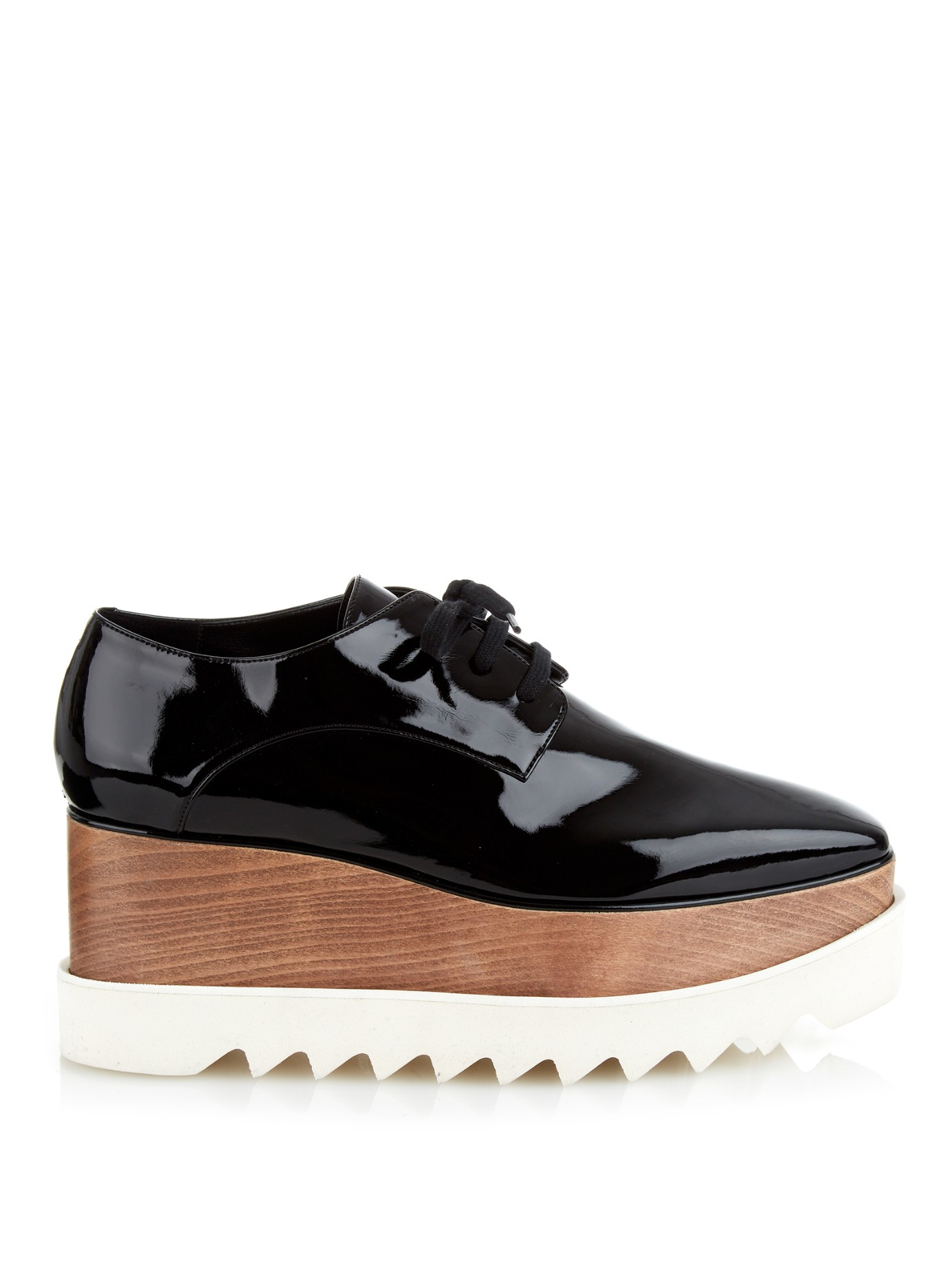 Stella mccartney Elyse Lace-up Platform Shoes in Black | Lyst