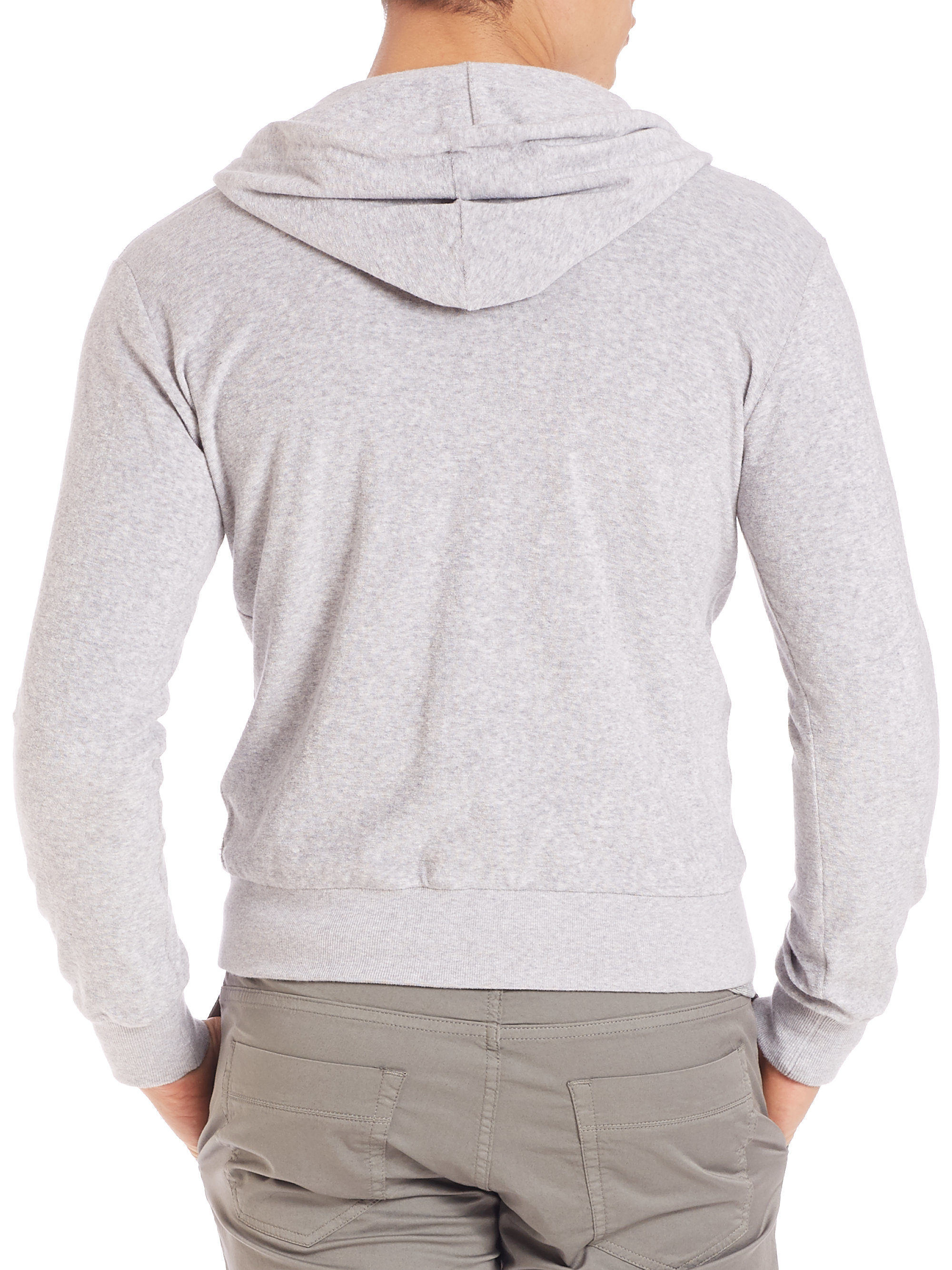 Eleventy French Terry Hoodie in Grey (Gray) for Men Lyst