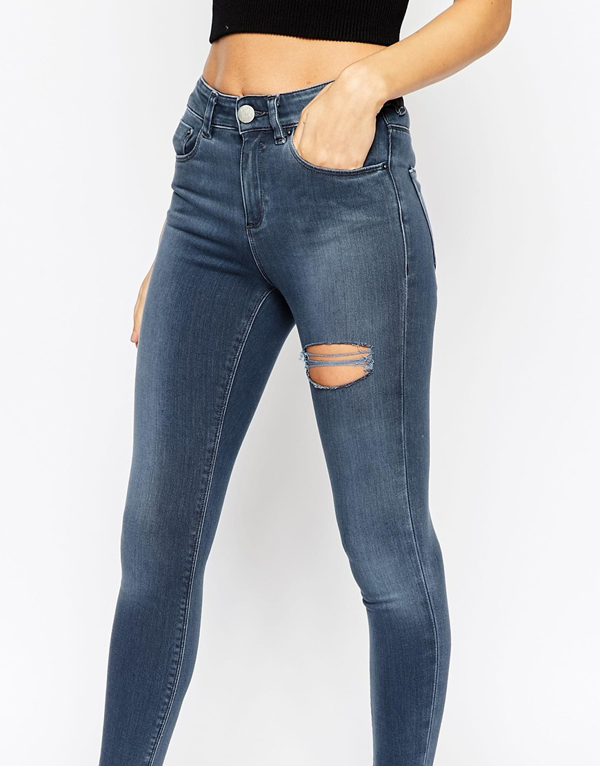 thigh ripped skinny jeans