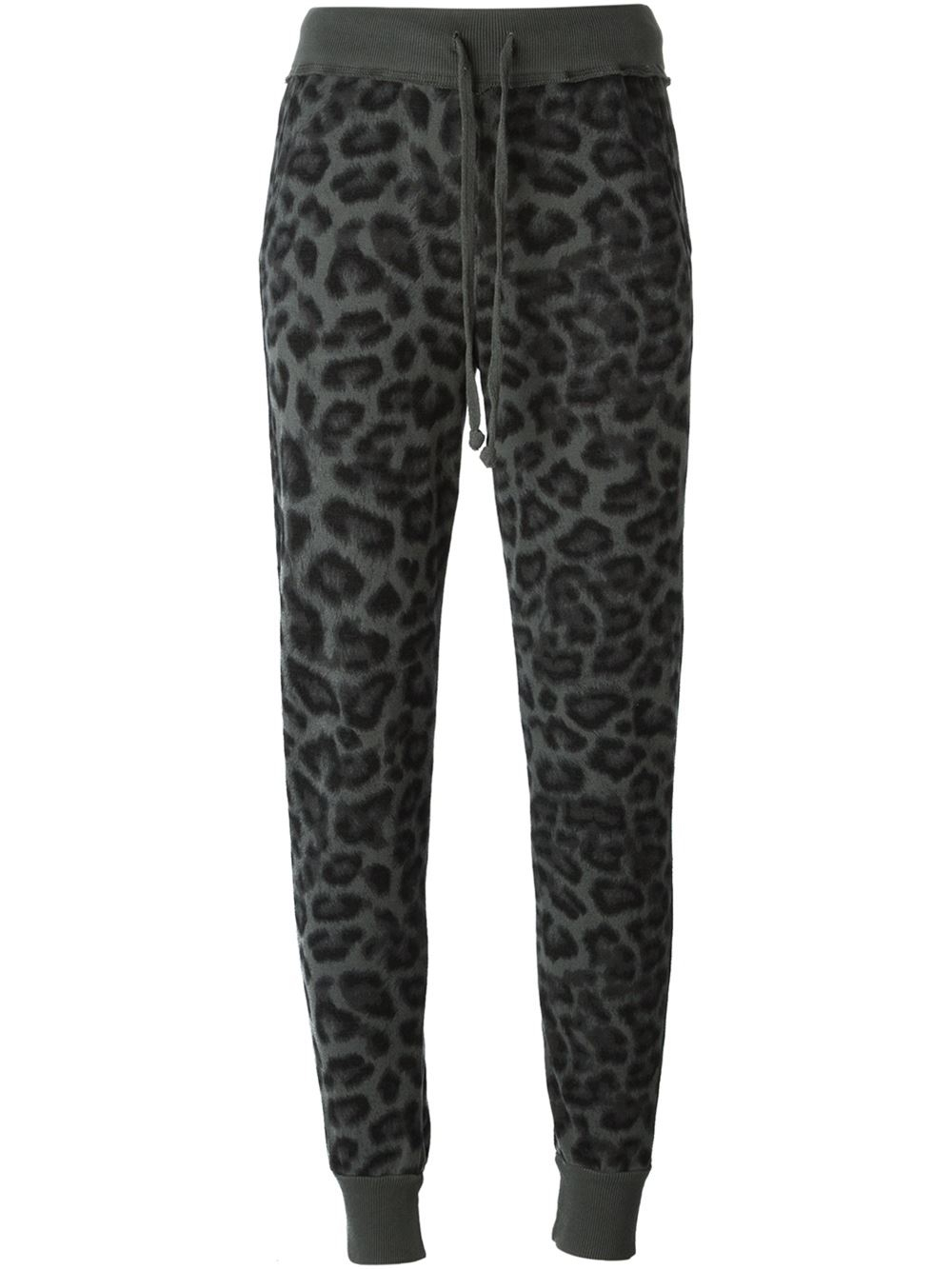 Lyst - Splendid Leopard-Print Cotton Sweatpants in Gray