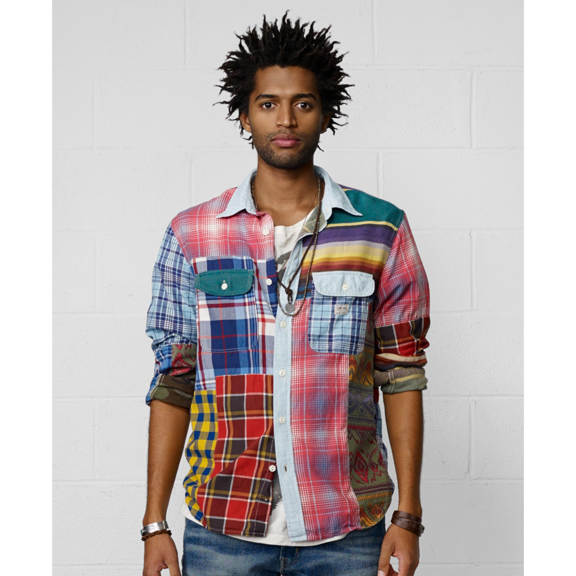 Denim & Supply Ralph Lauren Patchwork Shirt for Men | Lyst