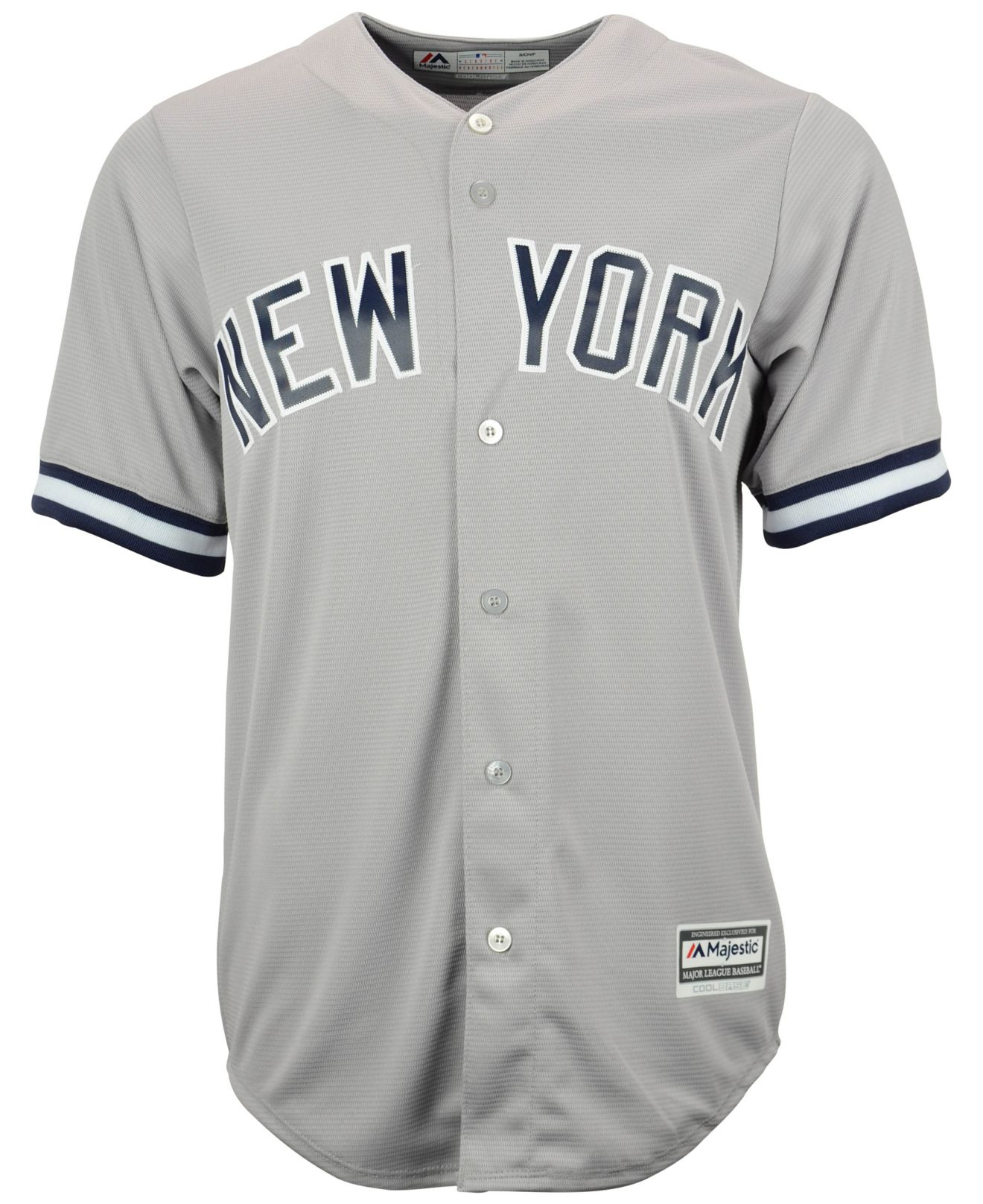 Majestic Derek Jeter New York Yankees Replica Jersey in Gray for Men - Lyst