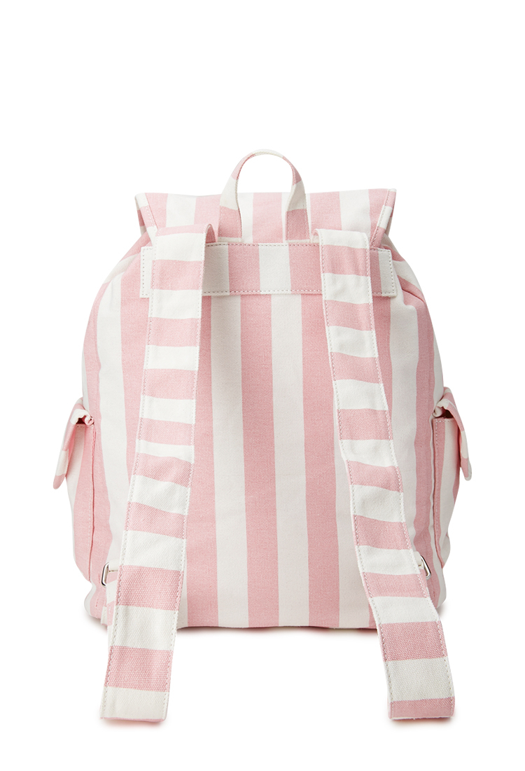 pink striped backpack