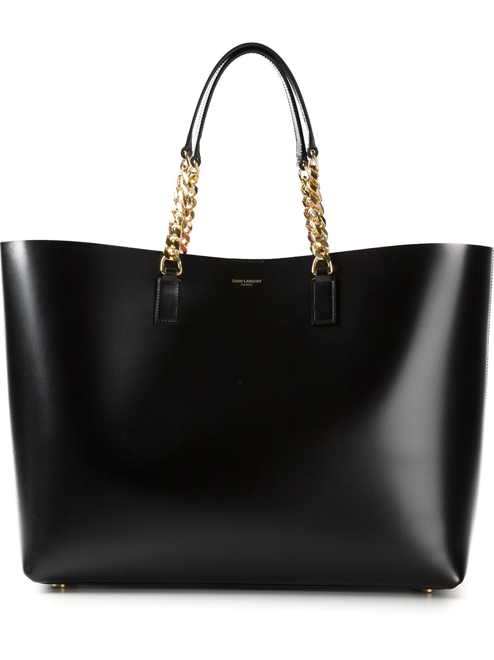Saint Laurent Chain Handle Shopper Tote In Black Lyst