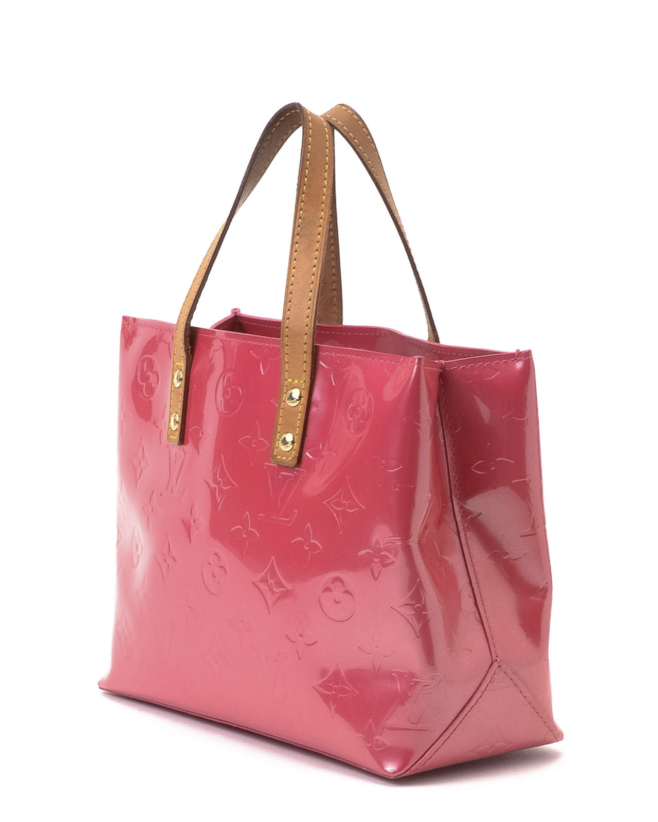 Louis Vuitton Pink Patent Leather Tote in Red - Lyst
