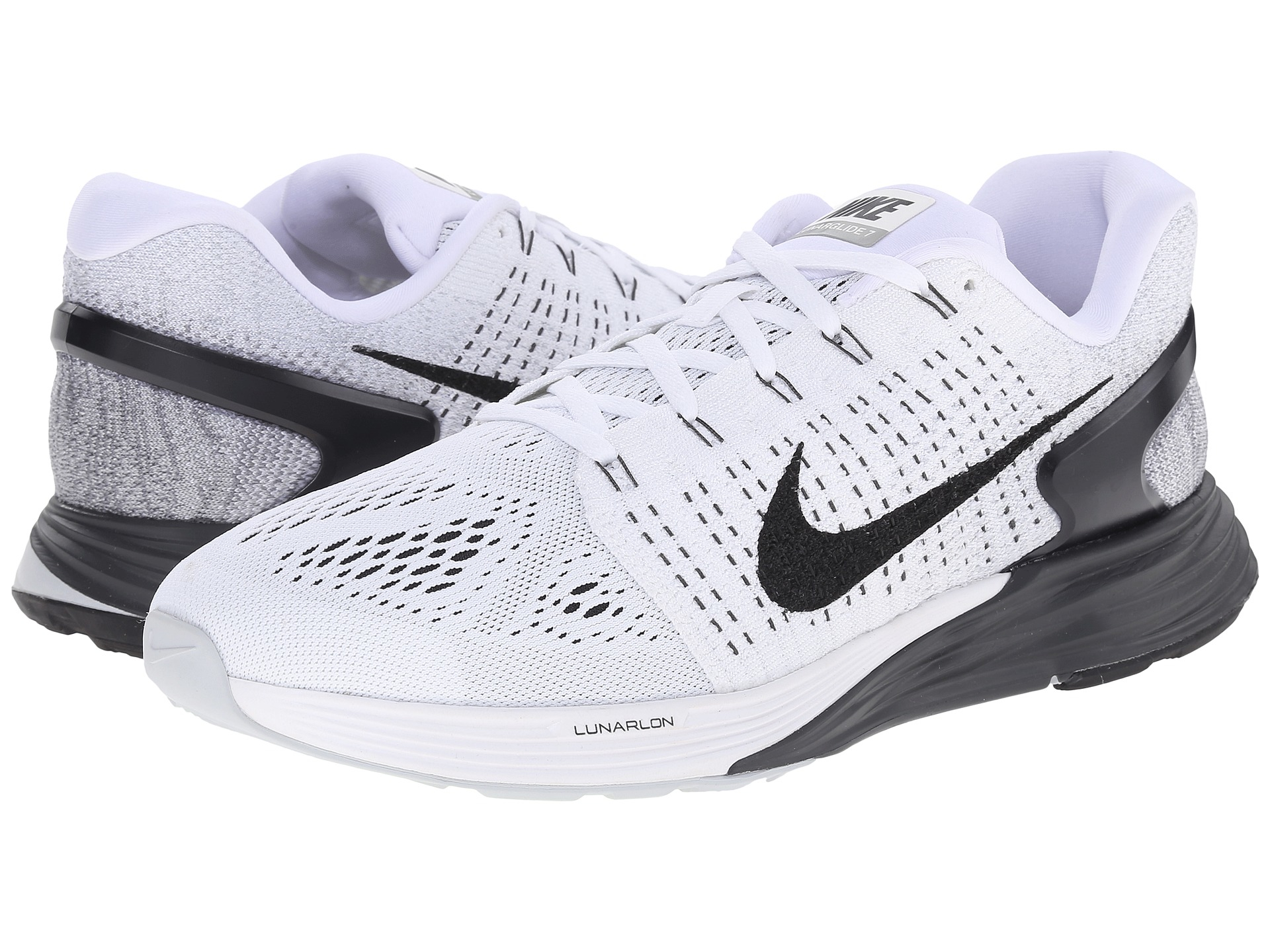 Nike Lunarglide 7 in White/Black/Anthracite/Cool Grey (White) for Men - Lyst