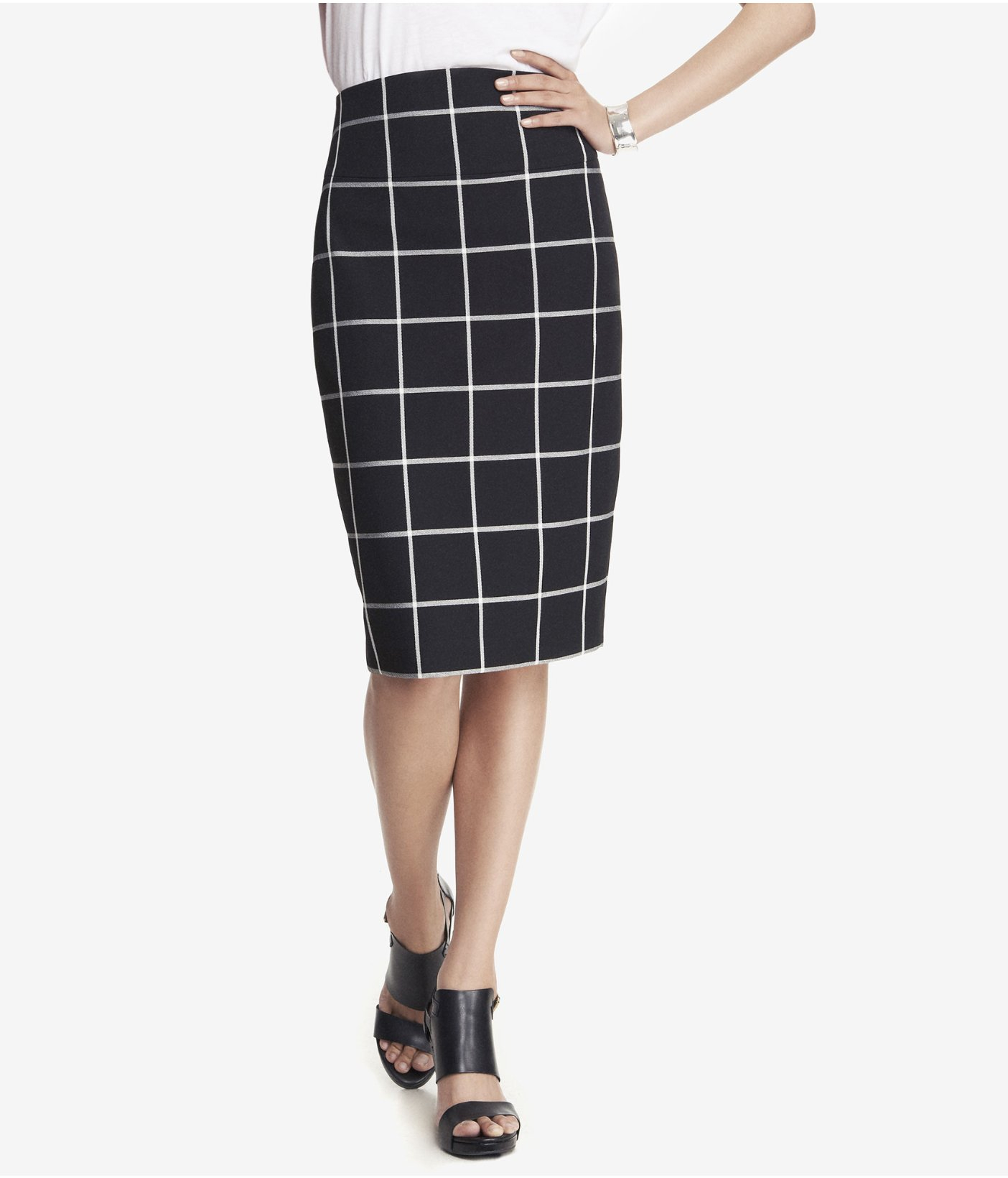 express checkered skirt