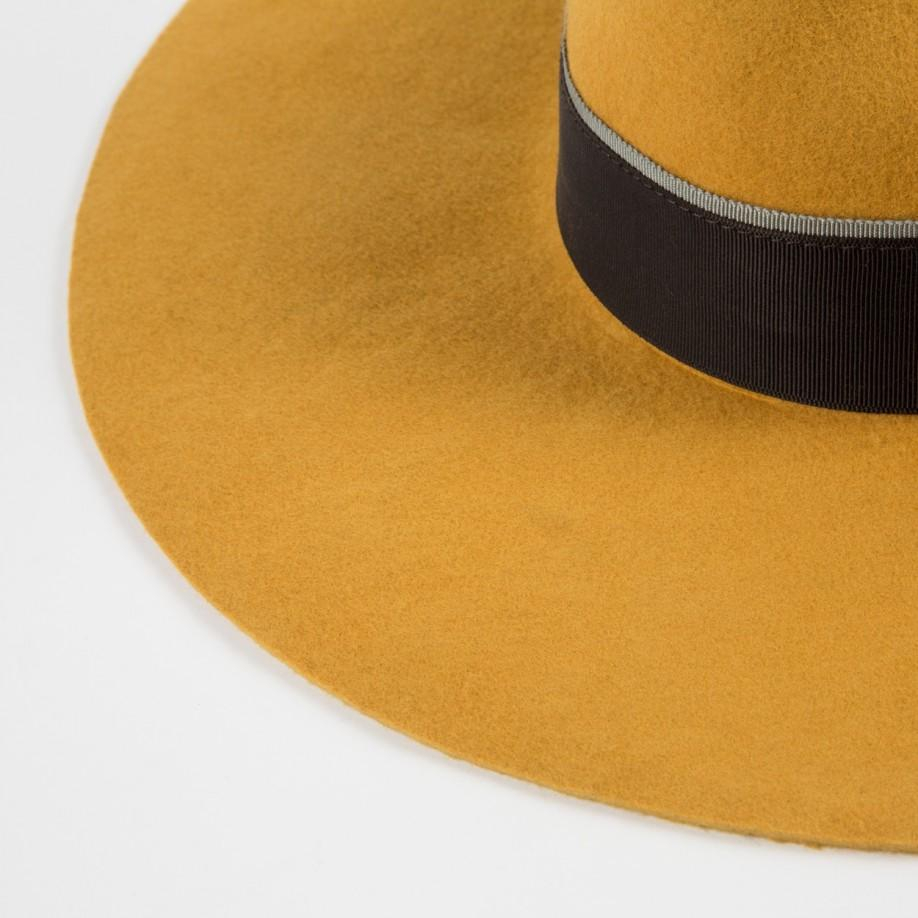 Lyst Paul Smith Mustard Wool WideBrim Fedora Hat in Yellow