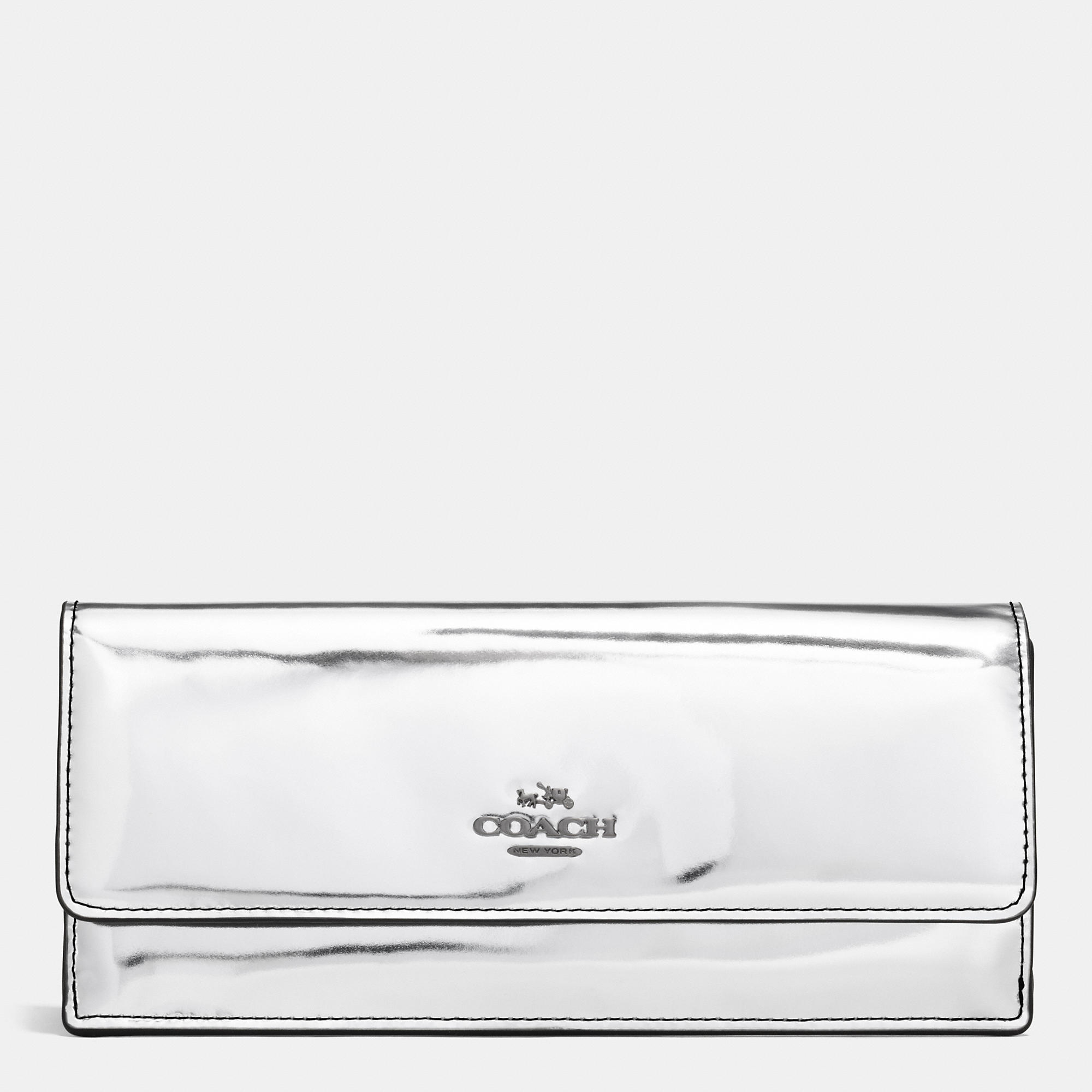 Lyst Coach Soft Wallet In Mirror Metallic Leather Gallery