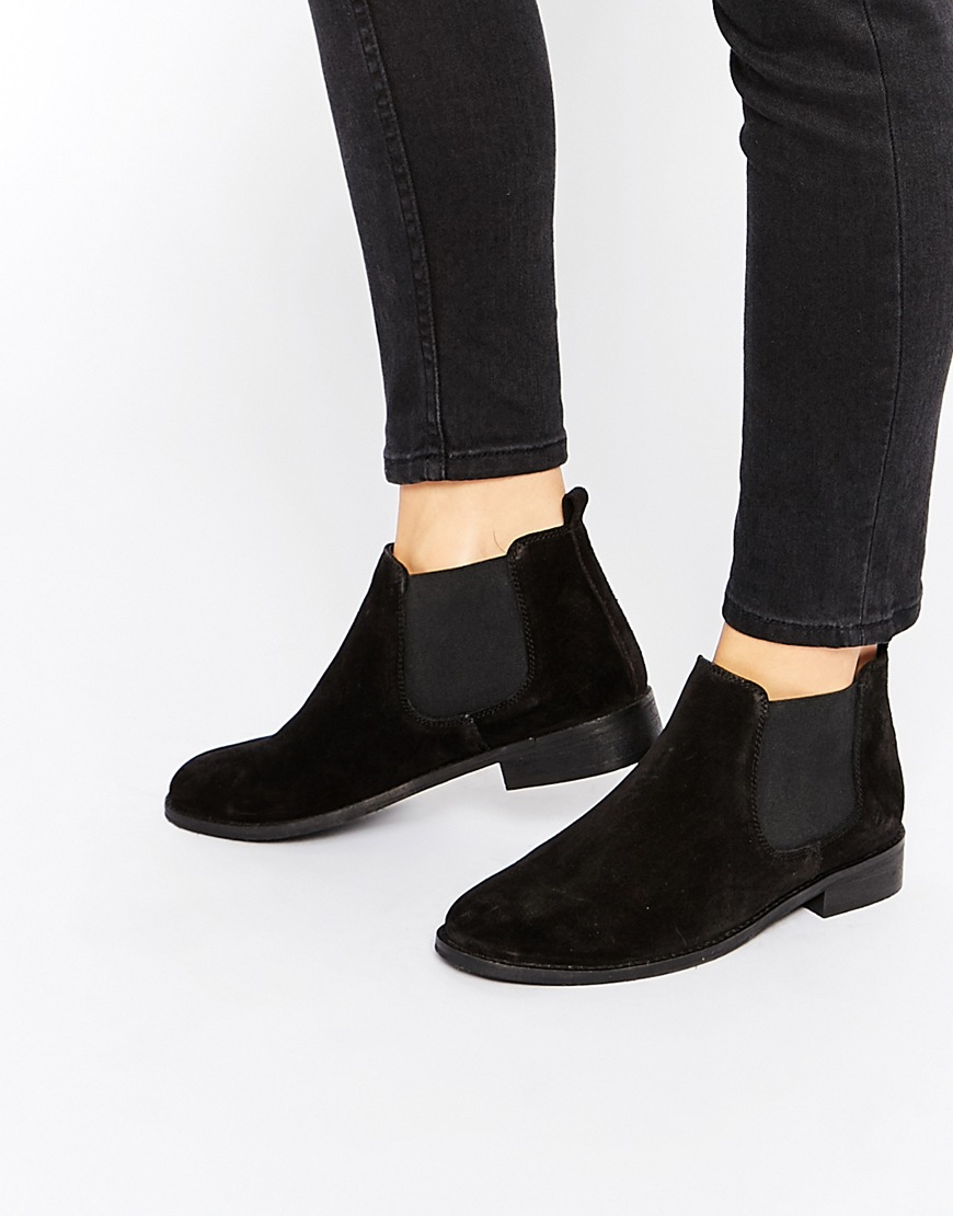 asos black suede ankle boots