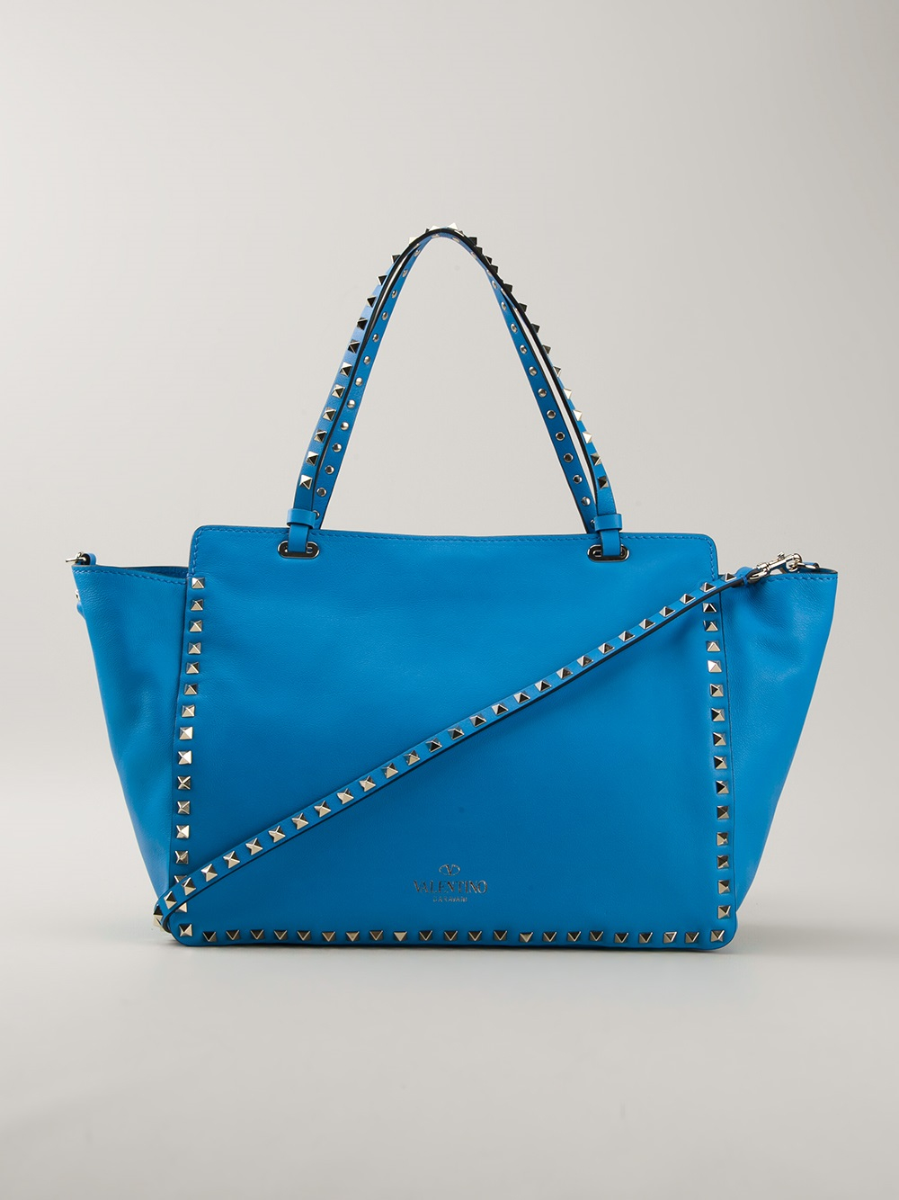 valentino garavani blue rockstud tote bag product 1 16818023 2 011999287 normal