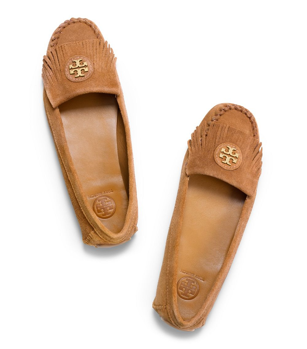 Tory Burch Snyder Fringe Moccasin in Brown | Lyst