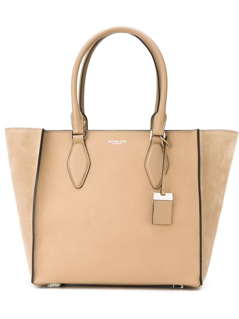 Michael Kors Leather 'gracie' in Natural - Lyst