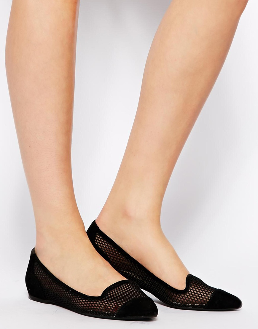ALDO Nerawiel Black Mesh Slipper Flat Shoes - Lyst