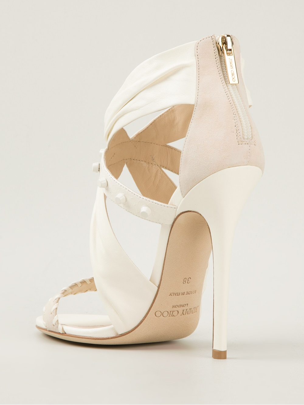 jimmy choo white sandals