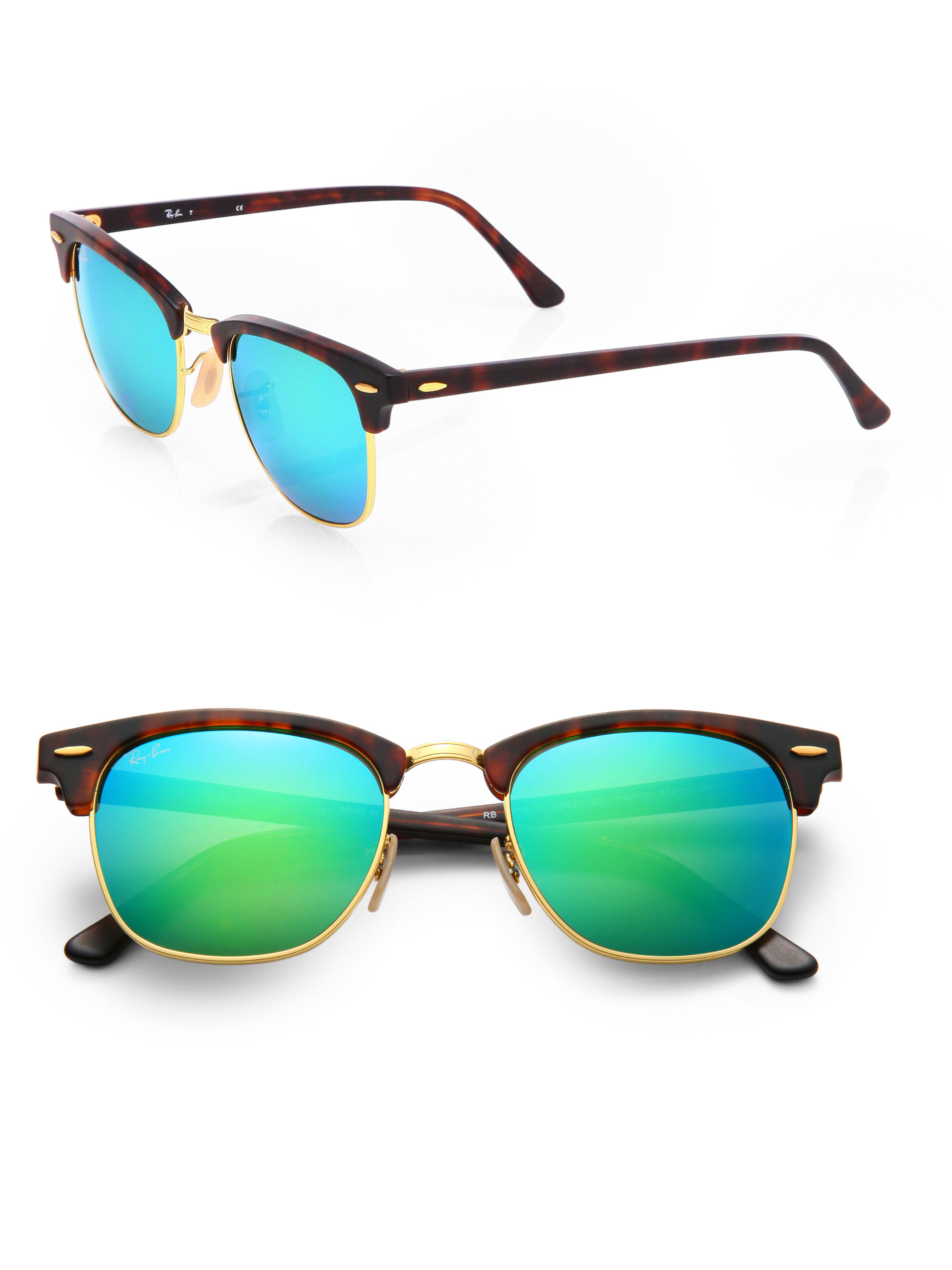 ray ban clubmaster mirror green