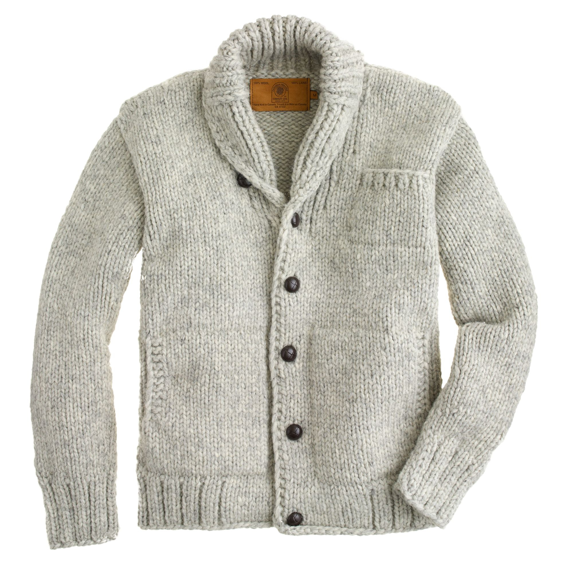 J.Crew Canadian Sweater Company Cowichan Cardigan in Gray for Men | Lyst