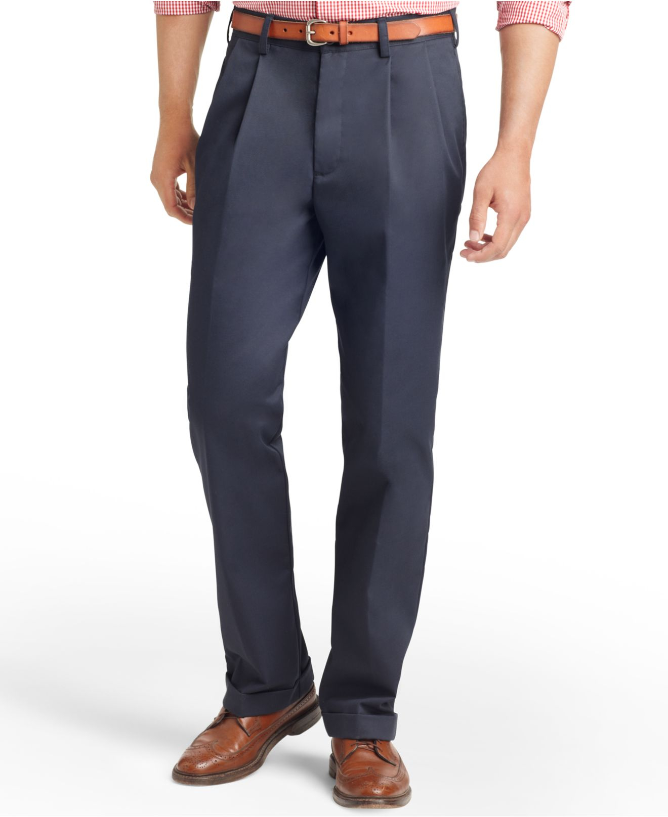 mens pleated chino pants