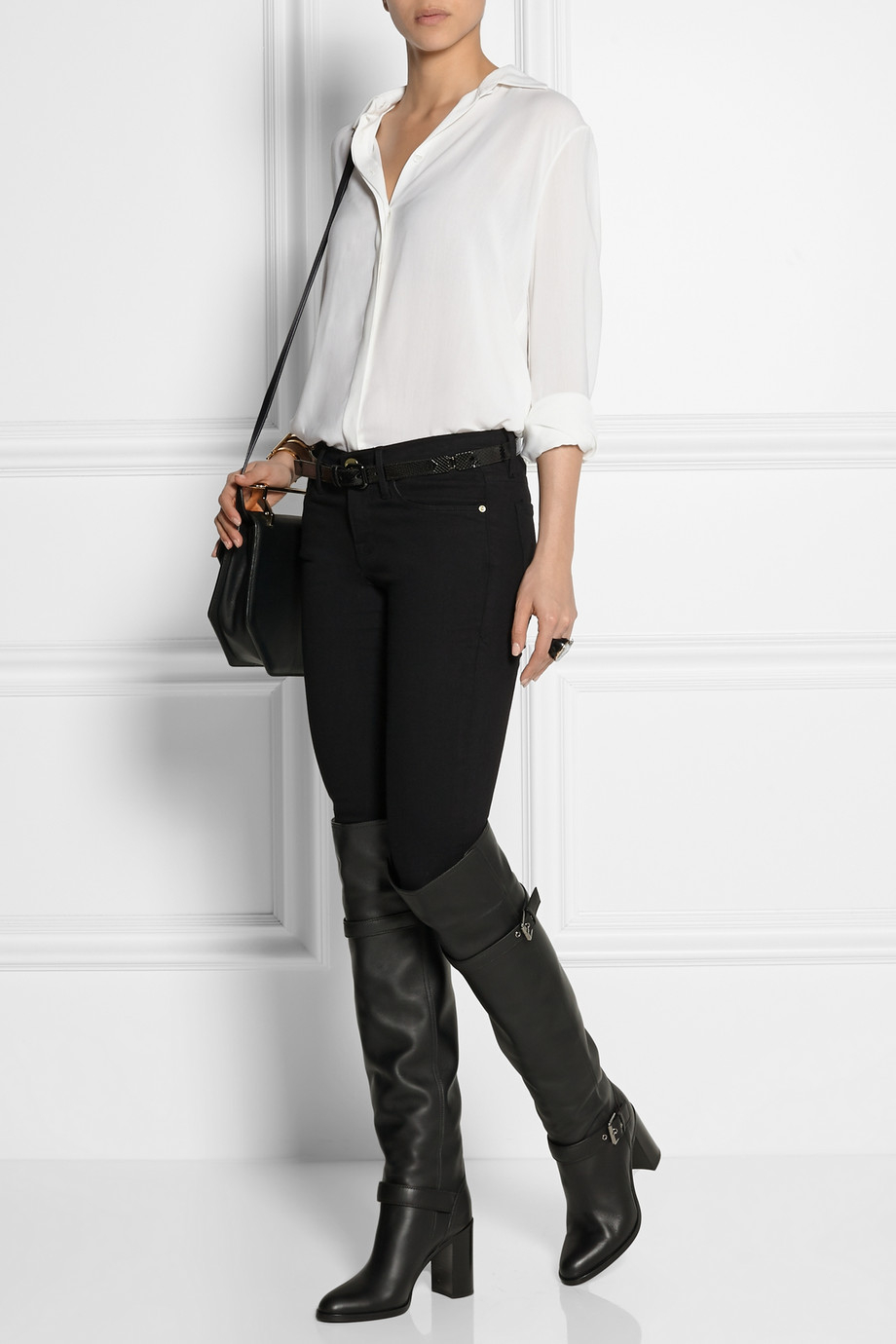 Gianvito Rossi Leather Over-The-Knee Boots in Black | Lyst Canada