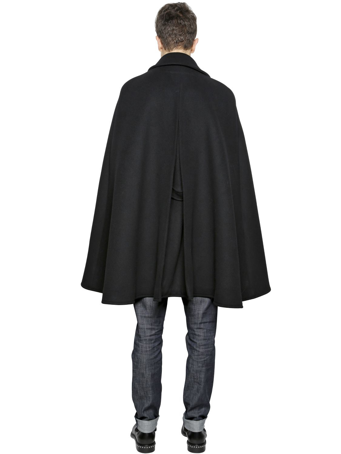 Givenchy Wool Felt Cape in Black for Men | Lyst
