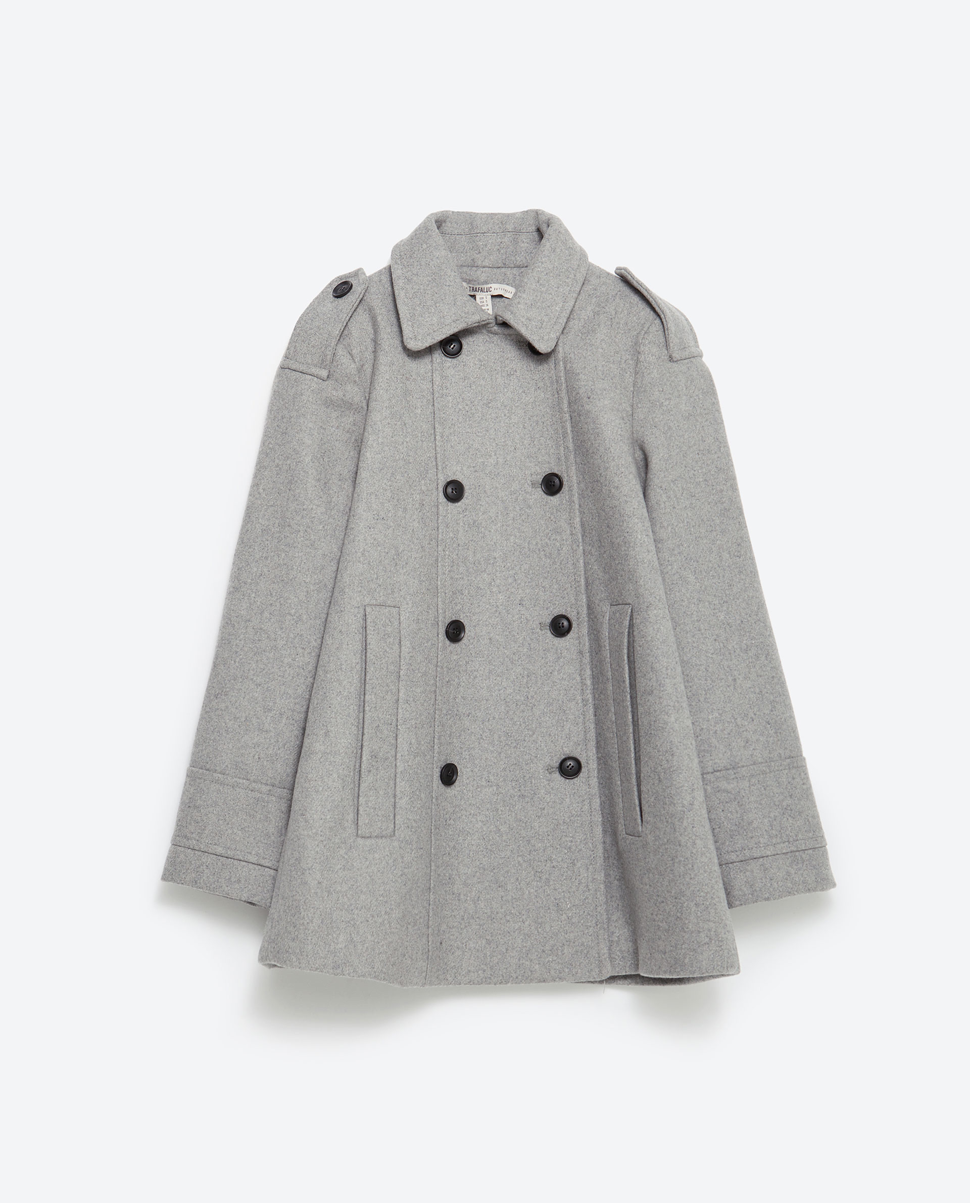 Zara Cape Coat in Gray (Grey) Lyst