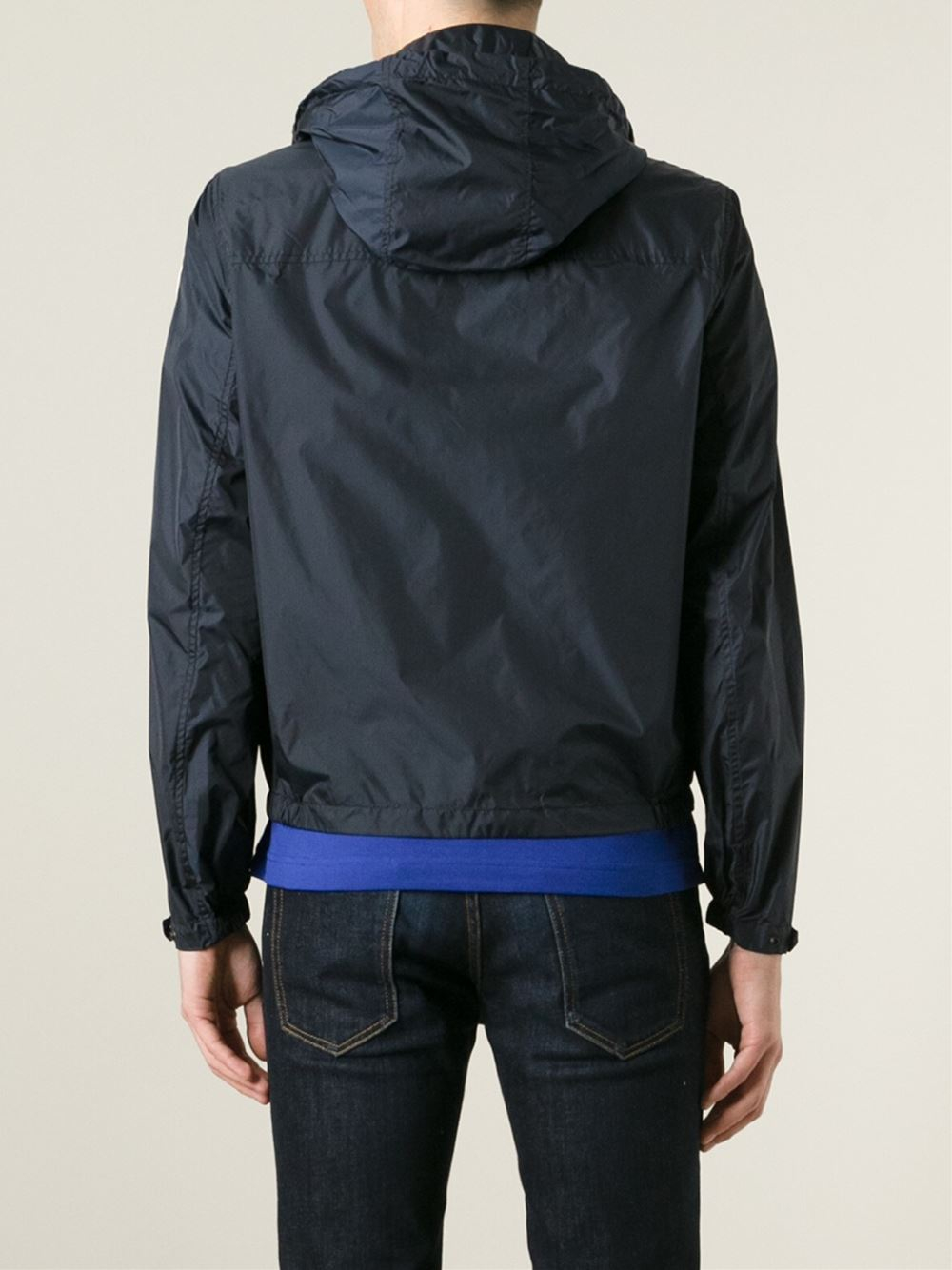 Moncler 'Lyon' Windbreaker Jacket in Blue for Men - Lyst