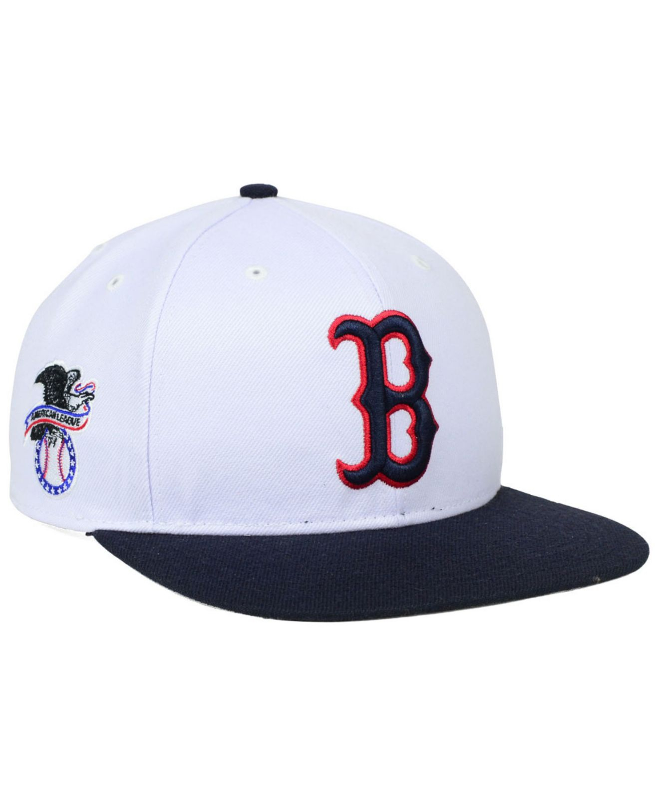 47 Brand Boston Red Sox Sure Shot Snapback Cap in White/Navy (White ...
