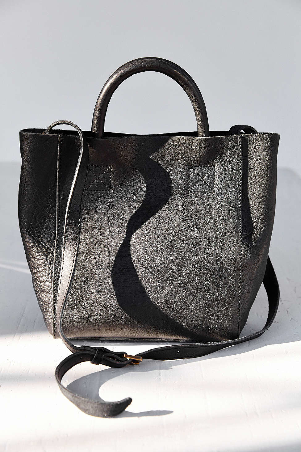 Lyst - BDG Mini Leather Tote Bag in Black