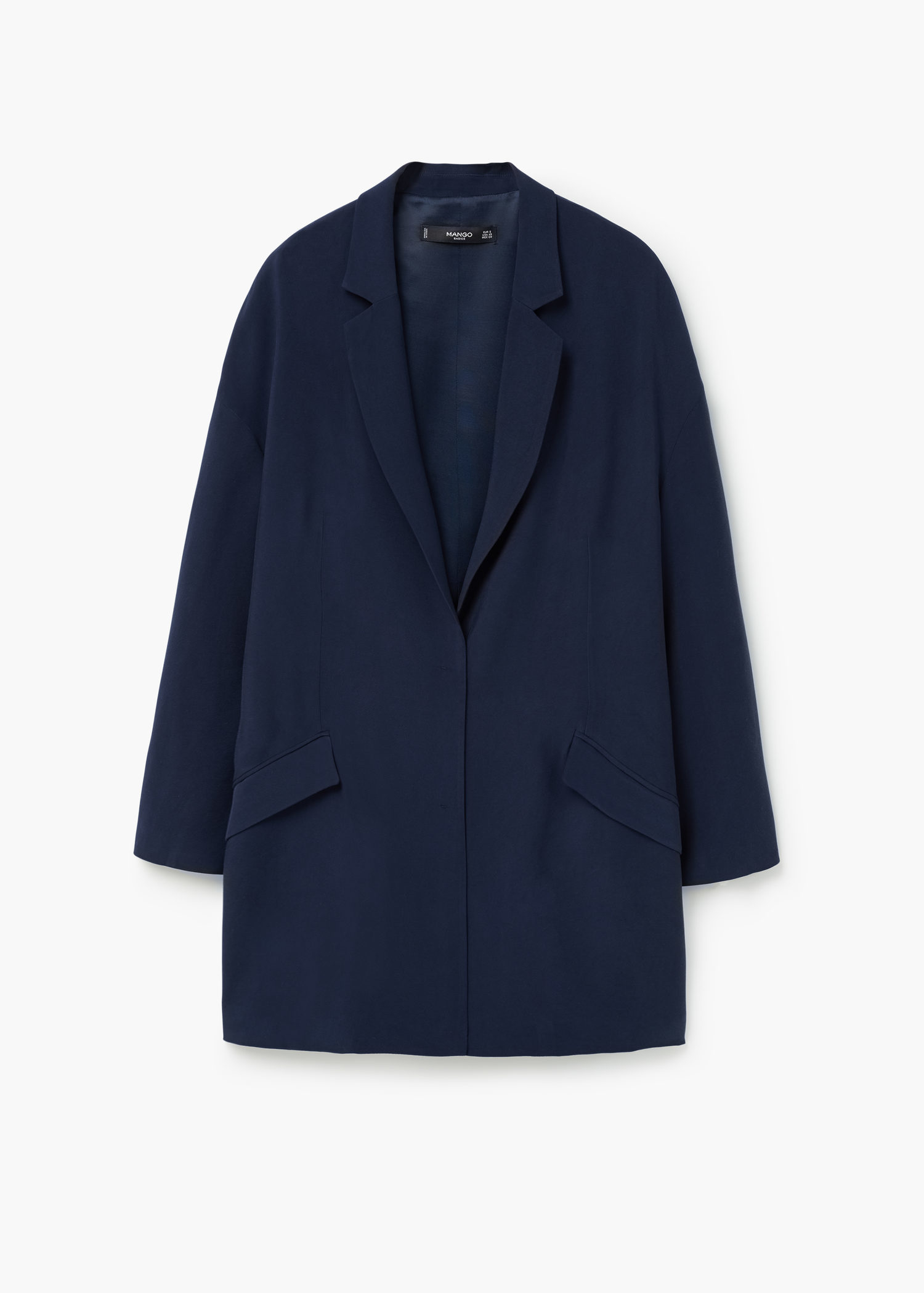 Mango Oversize Blazer in Navy (Blue) - Lyst