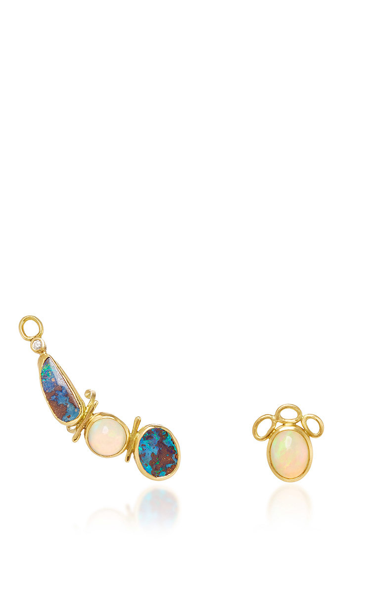 Lyst Katharine Walker 18k Yellow Gold Opal Ear Climber With Gallery